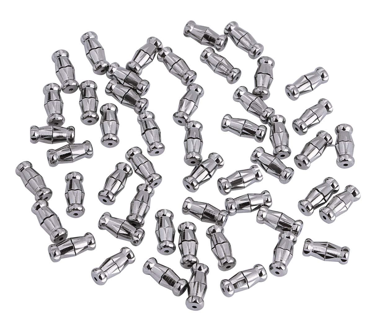 Sdootjewelry Barrel Screw Clasps, 50 Pcs Jewelry Connector Screw Twist Clasps Copper End Tip Barrel Clasps for Necklace Bracelet Jewelry Making
