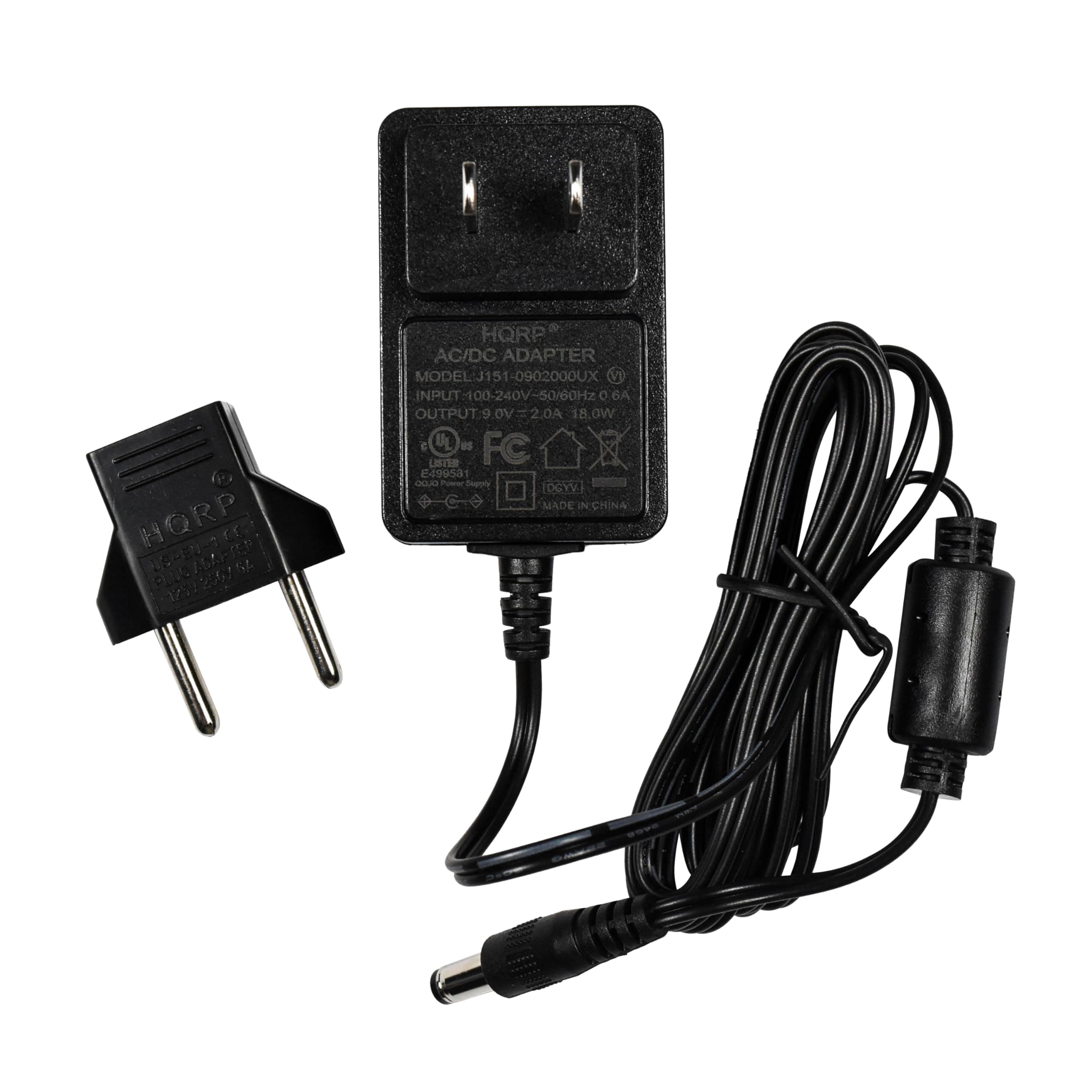 HQRP AC Adapter/Power Supply Compatible with Roland PSB-1U PSB-1 PSB-120 ACB-120 ACF-120 ACK-120 ACI-120 ACI-120C + Euro Plug Adapter