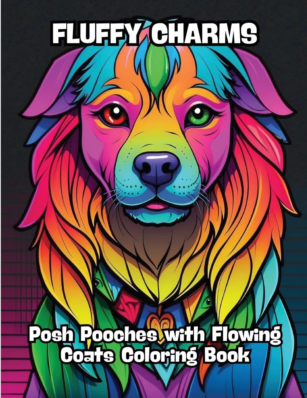 Fluffy Charms: Posh Pooches with Flowing Coats Coloring Book