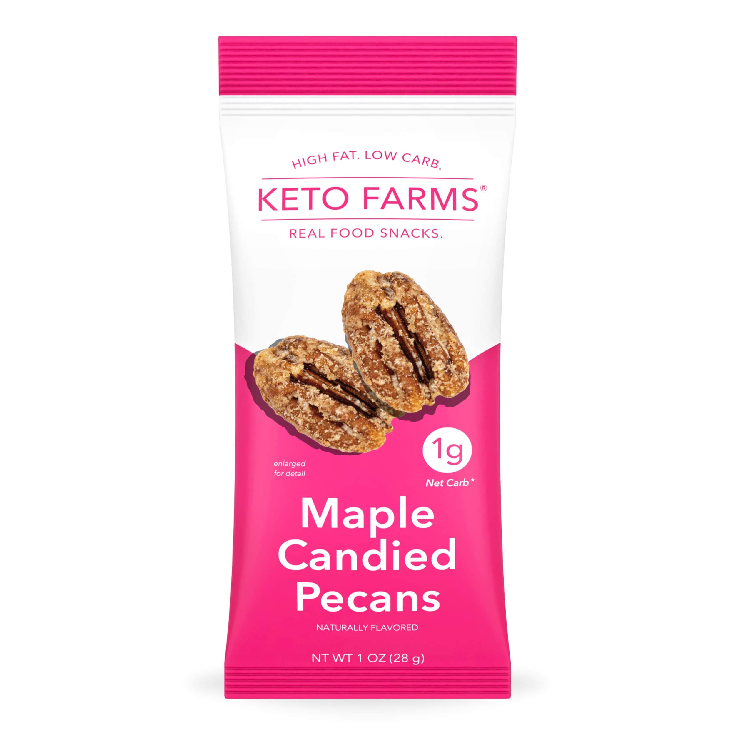 Earthside Farms Maple Cinnamon Pecans, Candied Nuts Snack Packs - Trail Mix Individual Packs - Keto Friendly, Healthy Snacks for Adults