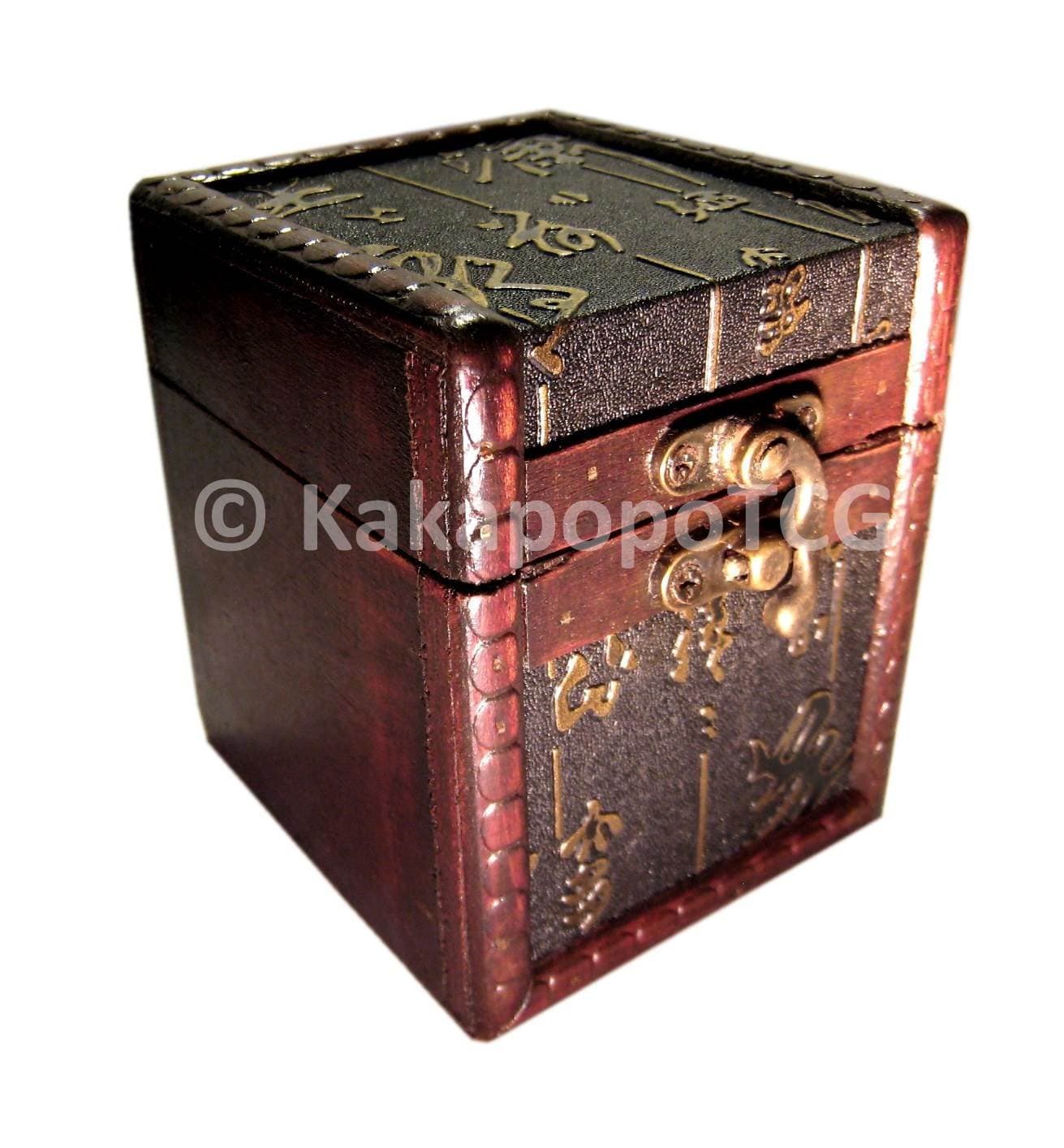 S01-AS Wood Single Deck Box Case for Deck Protector Storage Trading Cards TCG Ultra Pro Sleeve MTG Magic The Gathering Pokemon YGO Yugioh Wow Vanguard Lord of The Rings Star Wars EDH Commander