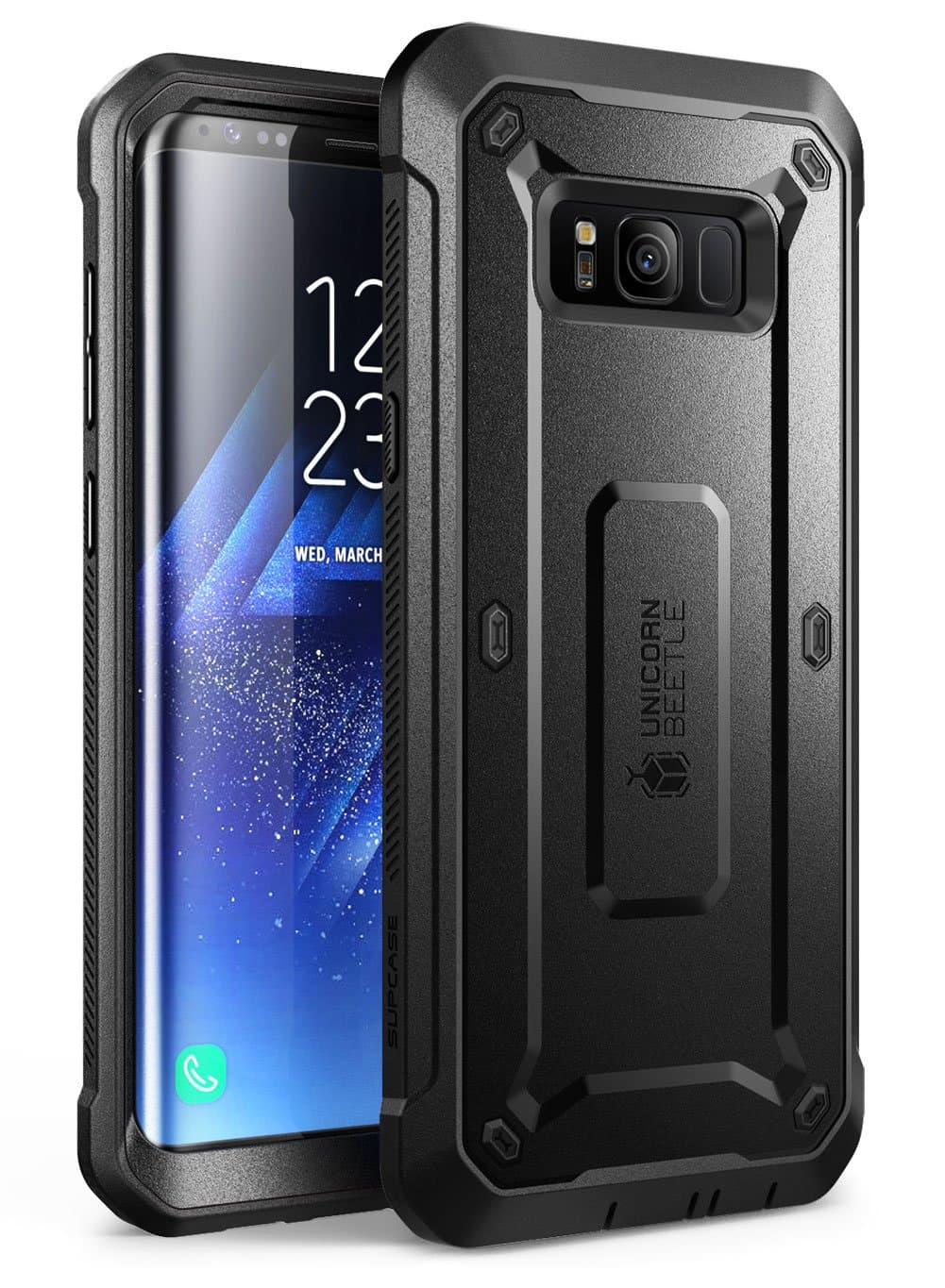 Unicorn Beetle PRO Series Phone Case for Samsung Galaxy S8 Plus, Full-Body Rugged Holster Case with Built-in SP for Galaxy S8 Plus (Black)