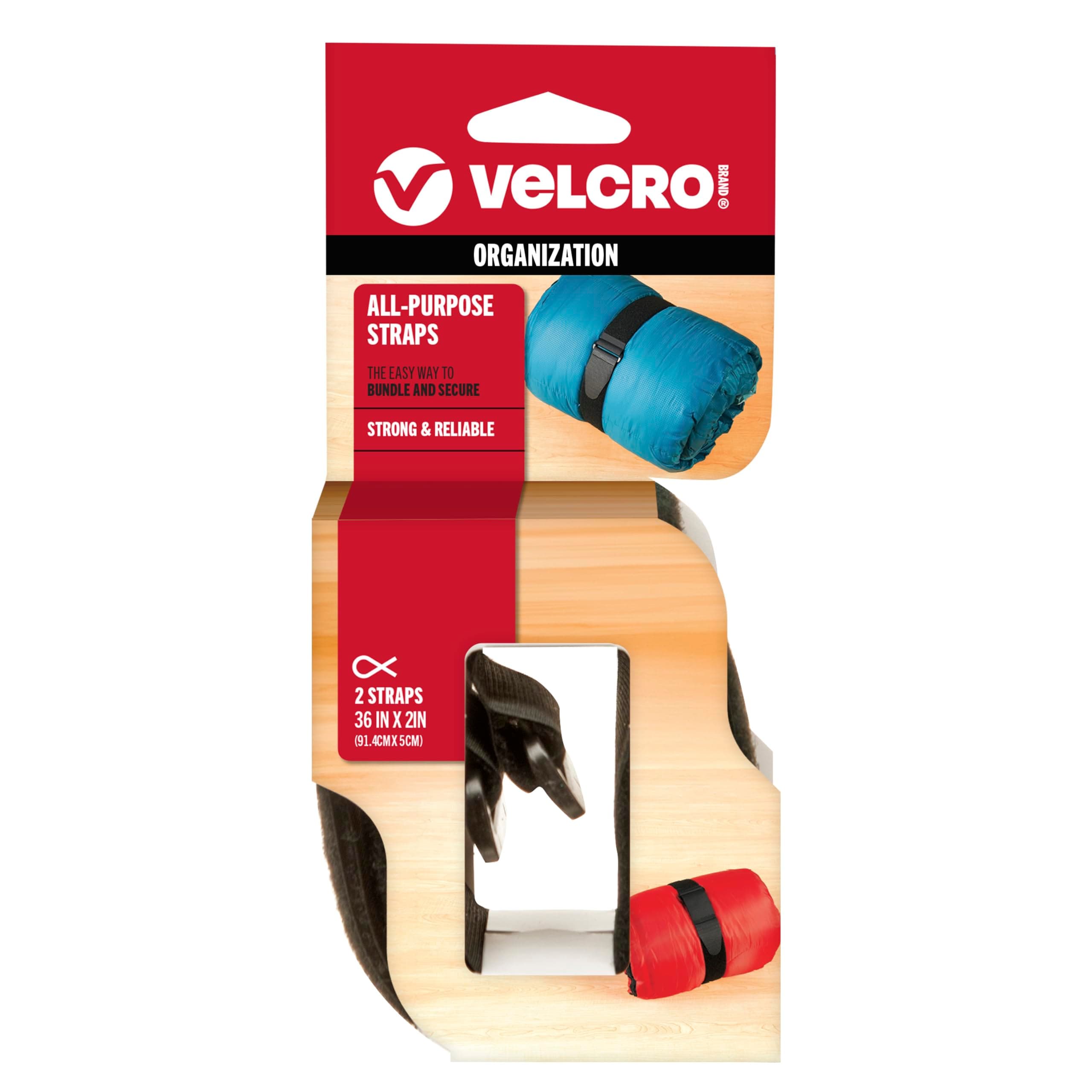 All Purpose Straps - 36" x 2" All Purpose Strap, 2 Ct. - Black