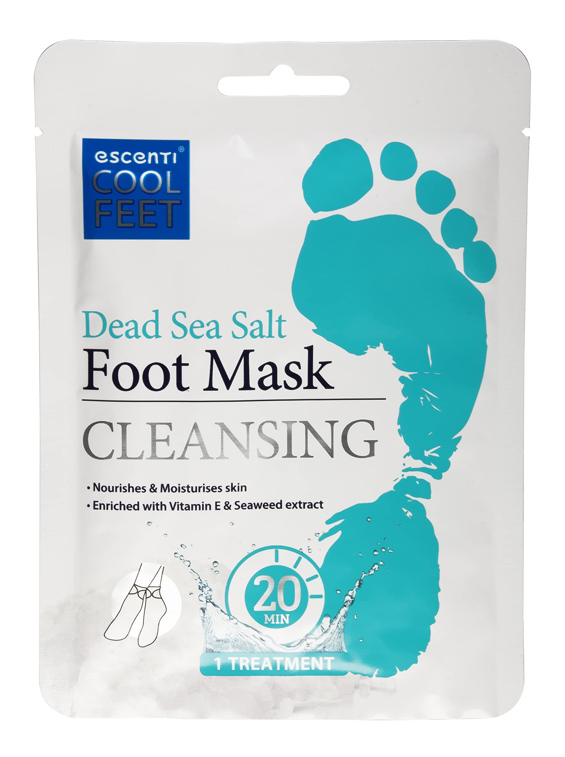 Escenti Dead Sea Salt Cleansing 20 Minute Foot Mask