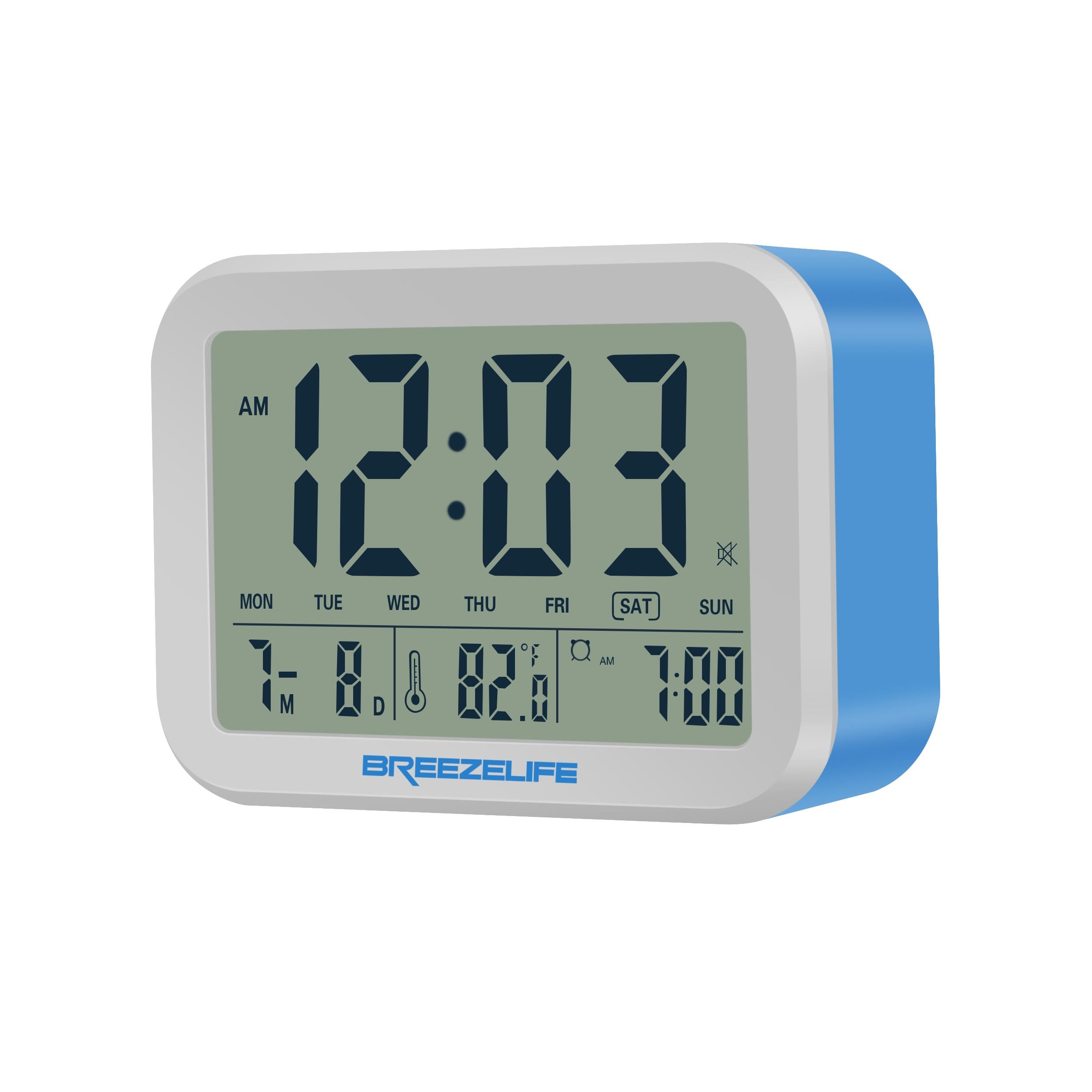 Alarm Clock with Big Display time Temperature Date Talking Bell 12/24-hour Digital Travel Clock