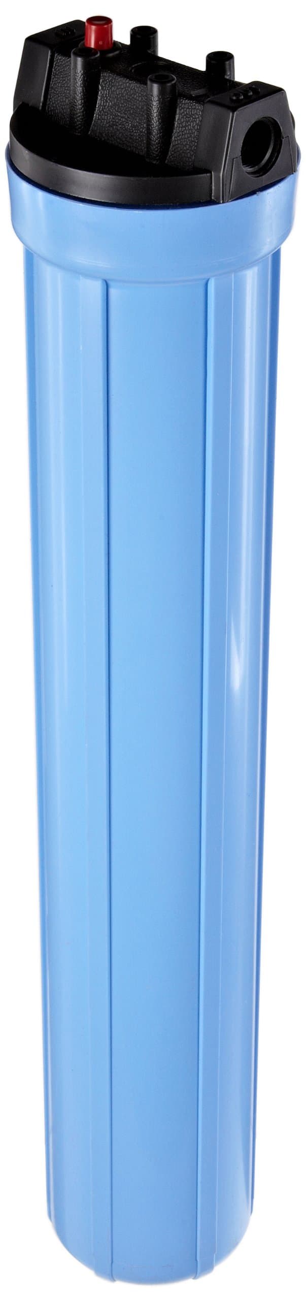 Pentair Pentek 158204 Traditional Slim Line Filter Housing, 1/2" NPT #20 Whole House Opaque Water Filter Housing with Pressure Relief Button, 20-Inch, Blue
