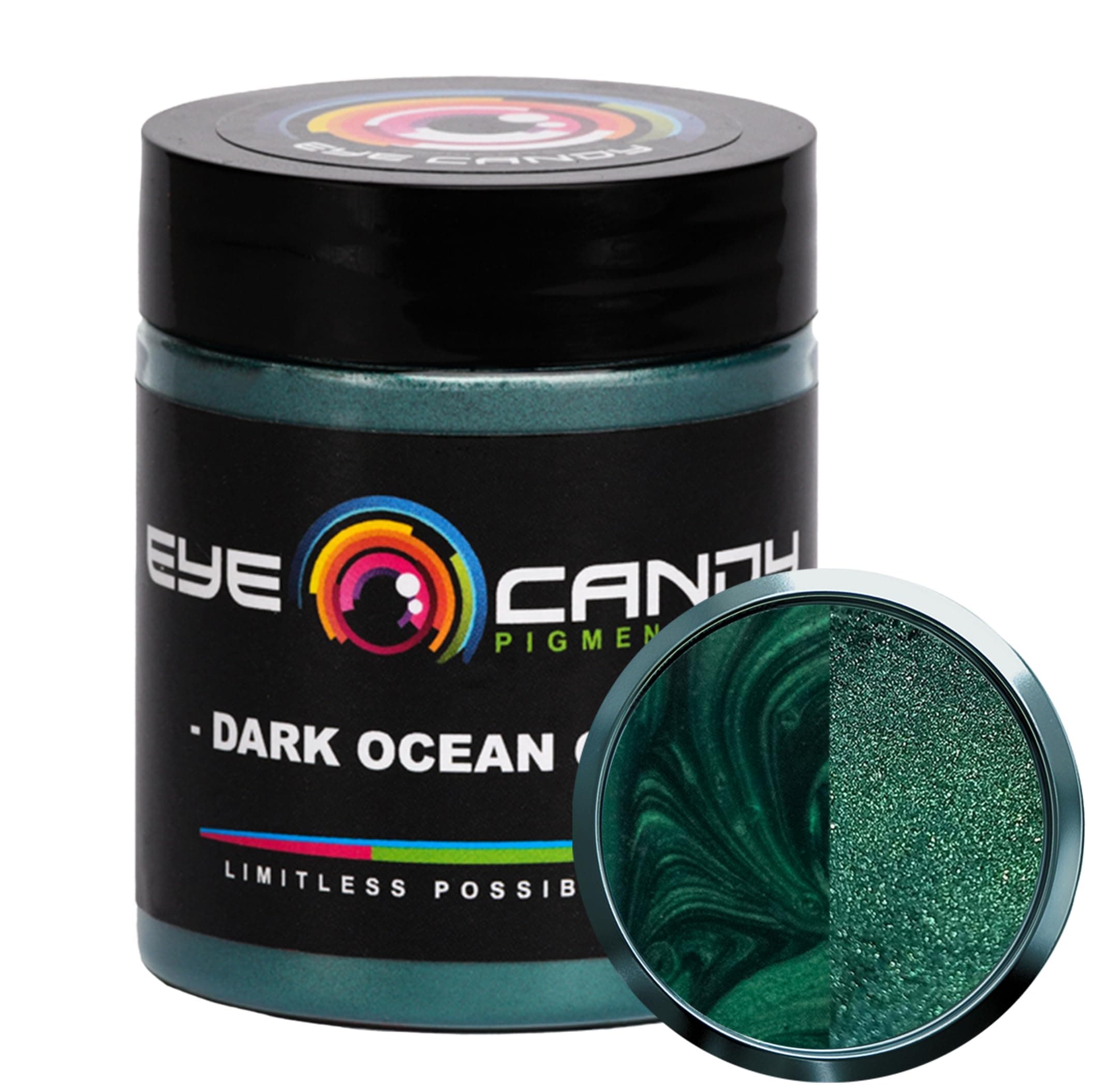 Mica Powder Pigment “Dark Ocean Green” (25g) Multipurpose DIY Arts and Crafts Additive | Woodworking, Natural Bath Bombs, Resin, Paint, Epoxy, Soap, Nail Polish, Lip Balm (Dark Ocean Green, 25G)