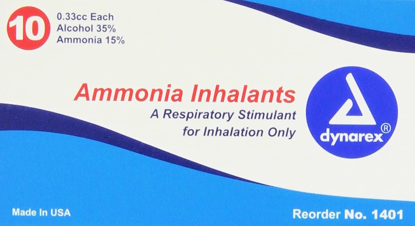Dynarex Ammonia Inhalants, 33 CC, 10 Count
