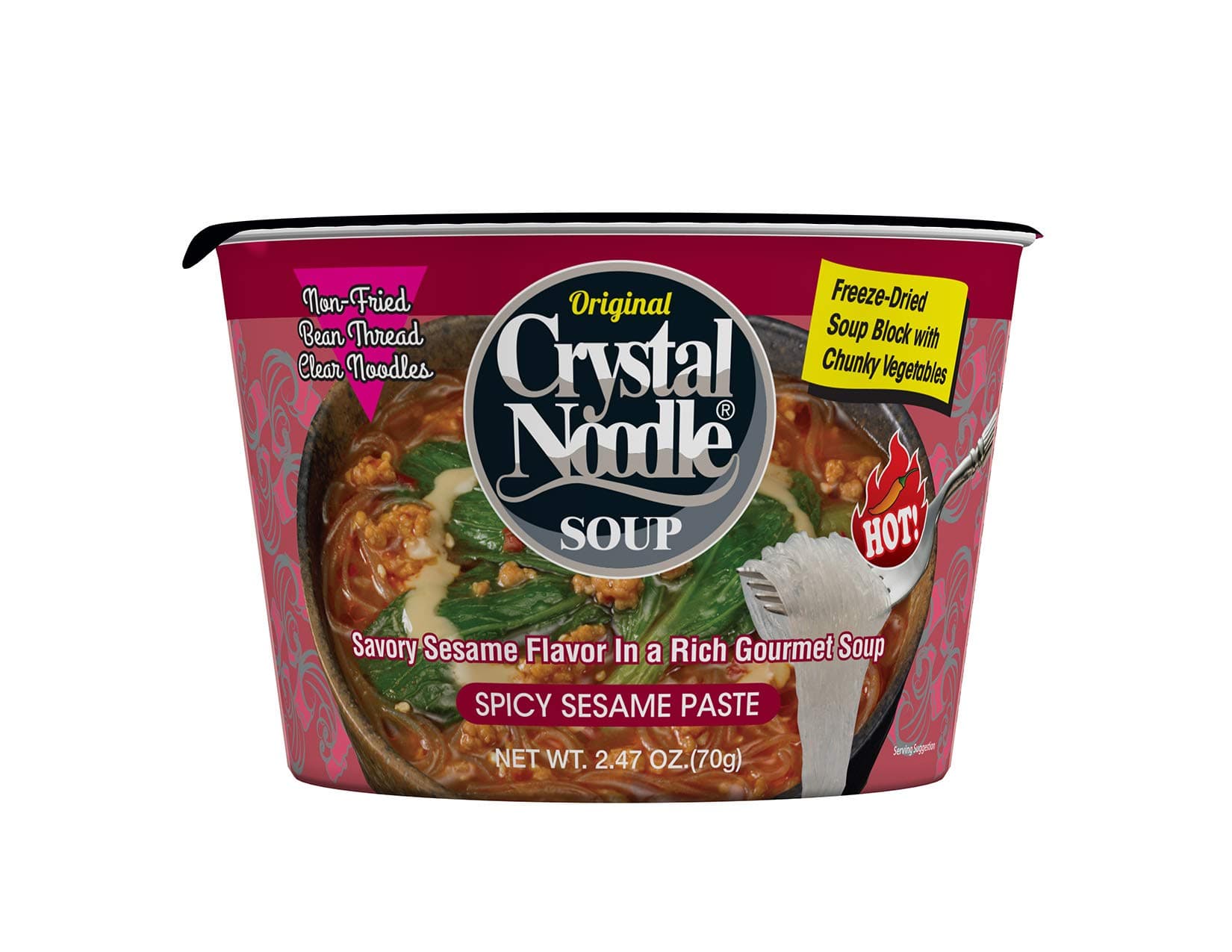 Crystal Noodle Spicy Sesame Paste Soup, 2.47-Ounce Cup (Pack of 6)