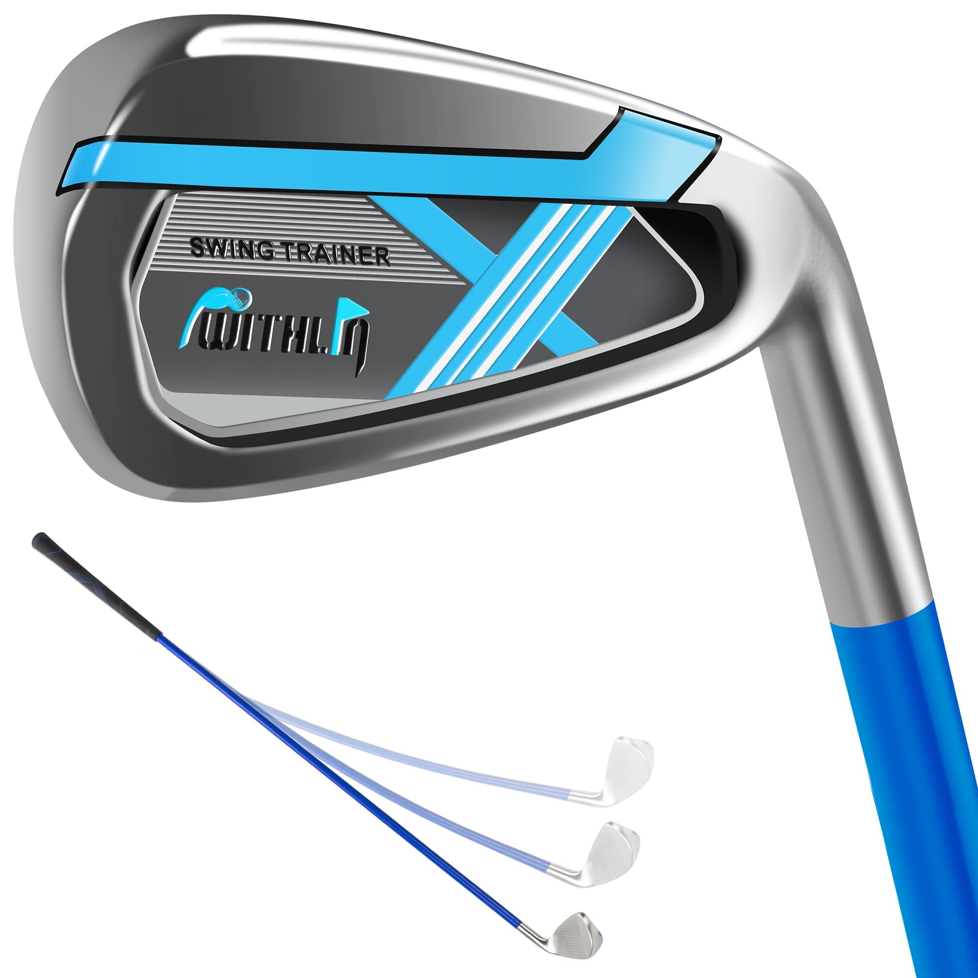 prowithlin Golf Swing Trainer Aid - 7 Iron, Golf Training Aid Golf Swing Warm-Up Stick for Strength Grip Tempo & Flexibility Training, Golf Accessories for Men