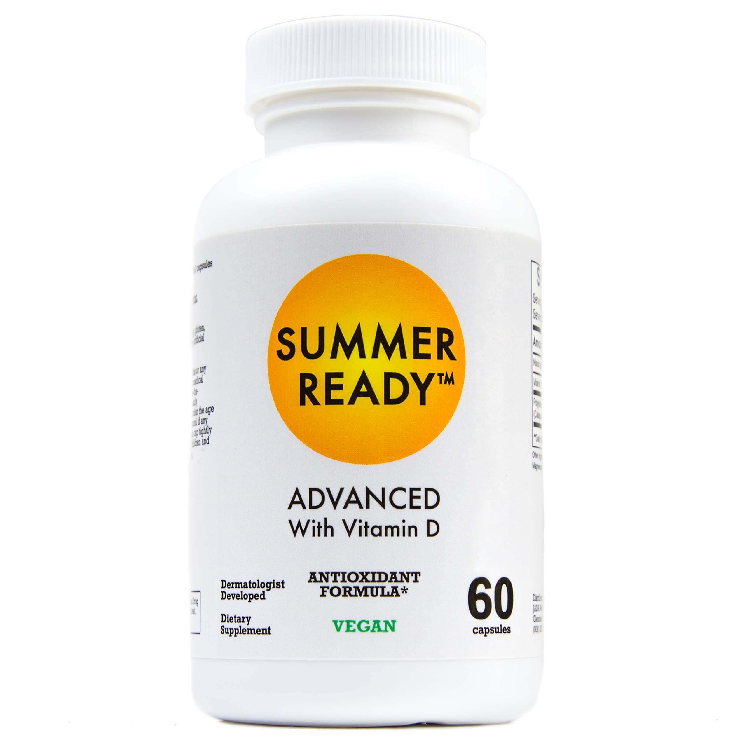 Advanced Skin Care Antioxidant Supplement Capsules - Vitamin D3 5000IU Plus Nicotinamide/Niacinamide/Niacin 500mg (Vitamin B3) and Polypodium Leucotomos (Fern Extract) 480mg