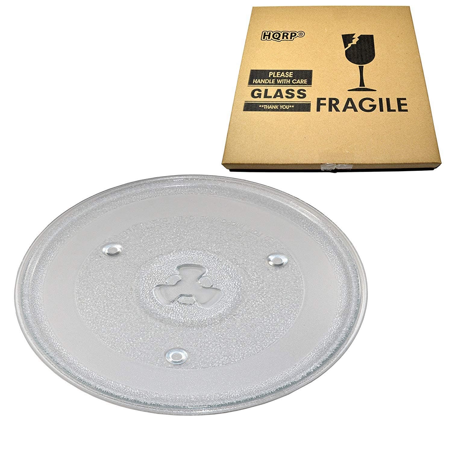 HQRP10-1/2 inch Glass Turntable Tray Compatible with Hamilton Beach 252100500497 HB-P90D23 HB-P90D23A HBP90D23 HB-P90D23AL-DJ Microwave Oven Cooking Plate 270mm 10.5" 10,5" Emerson Sunbeam