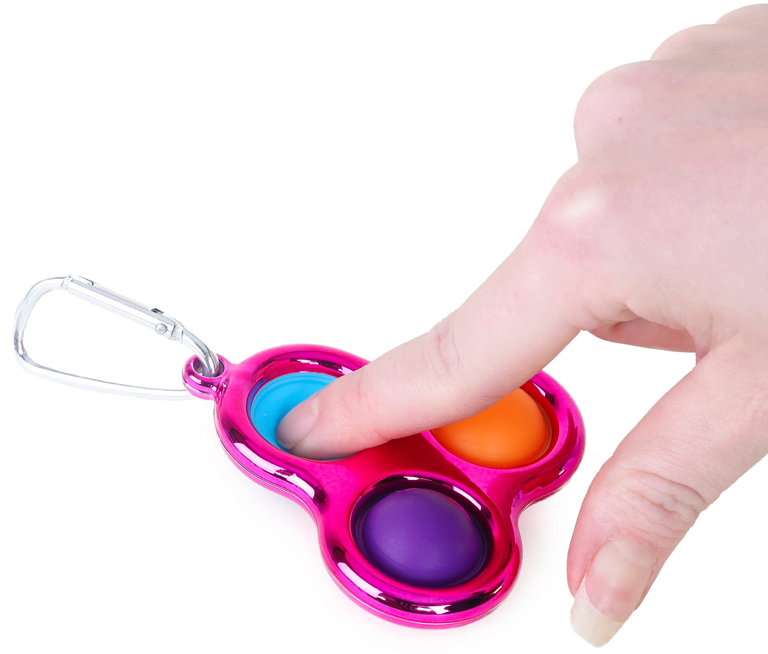 ToylandPush Bubble Pop Bubble Sensory Fidget Toy - Lots to Choose (Pink Keychain)