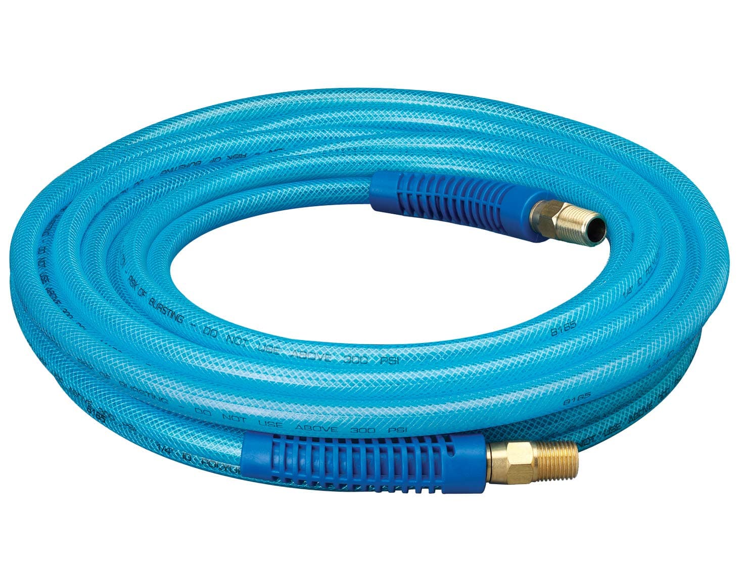 Plews & Edelmann Amflo 12-25E Polyurethane Air Hose - Non-marring, Smooth Finish, Easy to carry, Lightweight, Cold Weather Flexible, Great Indoors or Out, 1/4" X 25', Blue, 25 ft