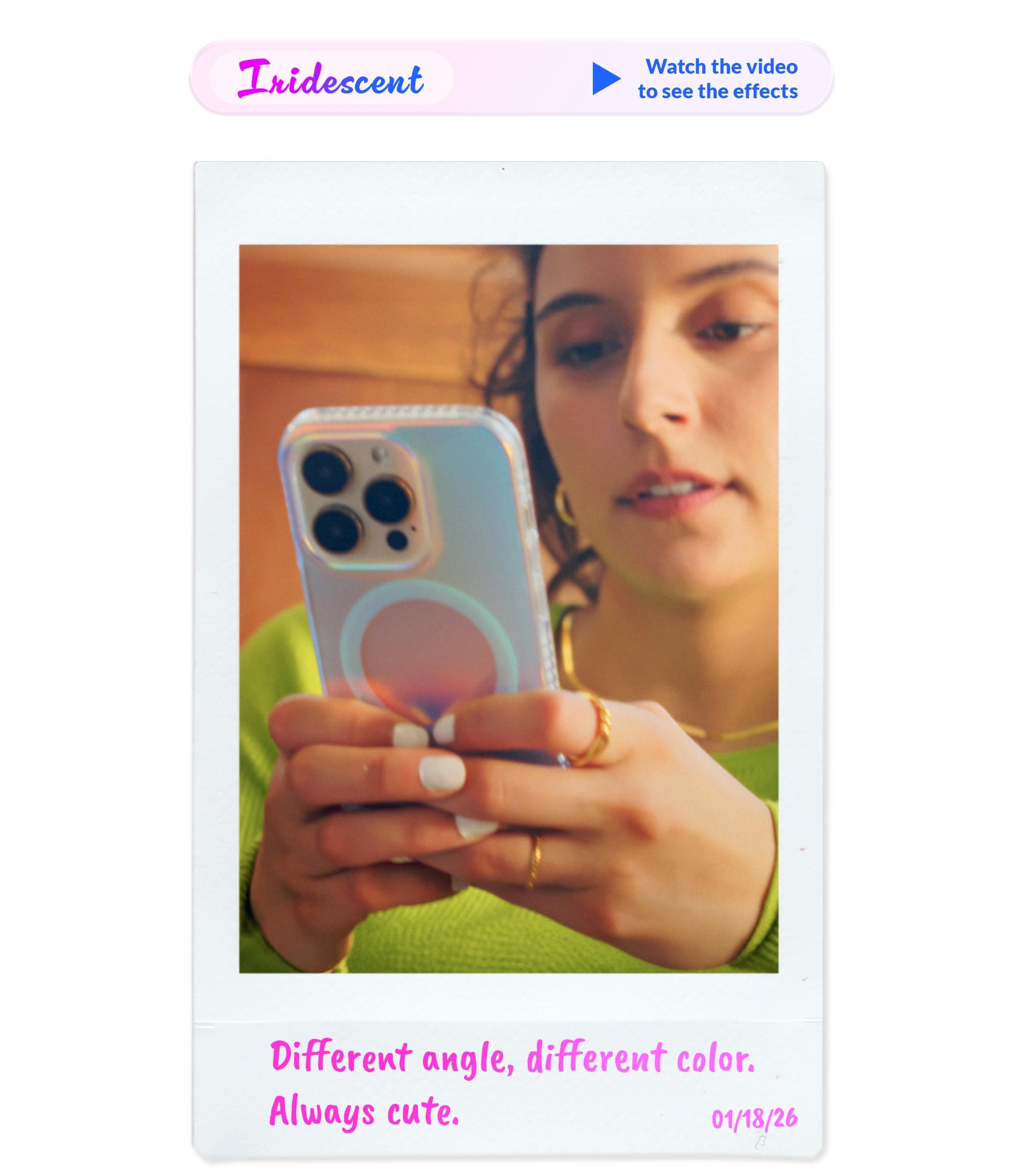 LONLI Hue for iPhone 15 Plus Case – Dynamic PrismGlow Color-Shift Iridescent Phone Cover, Slim Shock-Absorbing, Compatible with MagSafe & Magnetic Wireless Charging