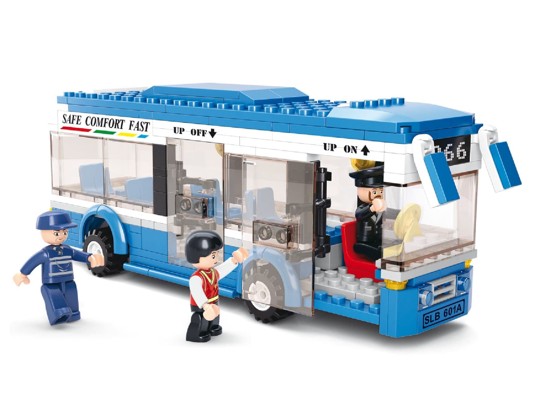 SlubanM38-B0330 Bus Building Bricks Set, Blau
