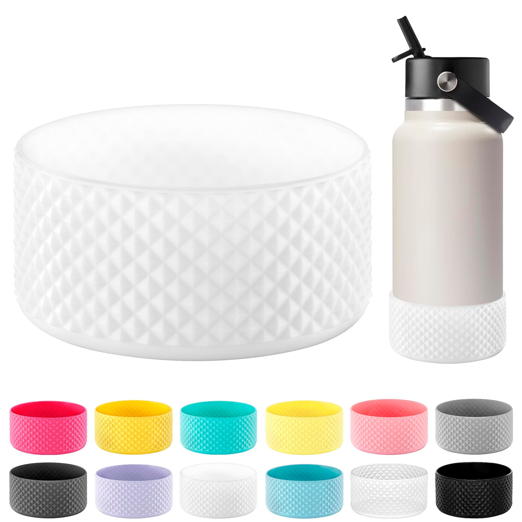 Protective Silicone Boot for 32-40 oz Hydroflask Water Bottles Anti-Slip Bottom Sleeve Cover Bumper Bottle Sleeve, Not for Stanley Tumbler