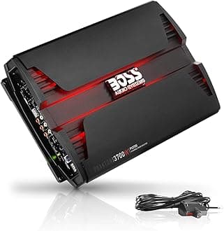 BOSS Audio Systems PV3700 5 Channel Car Amplifier – Phantom Series, 3700 Watts, Full Range, Class A-B, 2-4 Ohm Stable, Mosfet Power Supply, Bridgeable, Remote Subwoofer Control