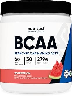 BCAA Powder (Watermelon, 30 Servings) - Optimal 2:1:1 Ratio
