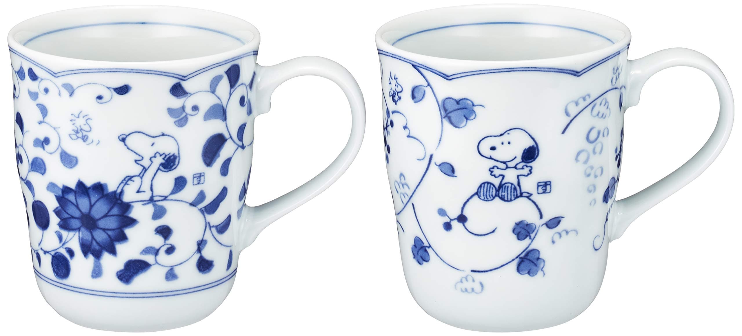 Maebata Snoopy Peanuts Bleu et Blanc Kanesho poterie Paire Mug 630740 (Japan Import)