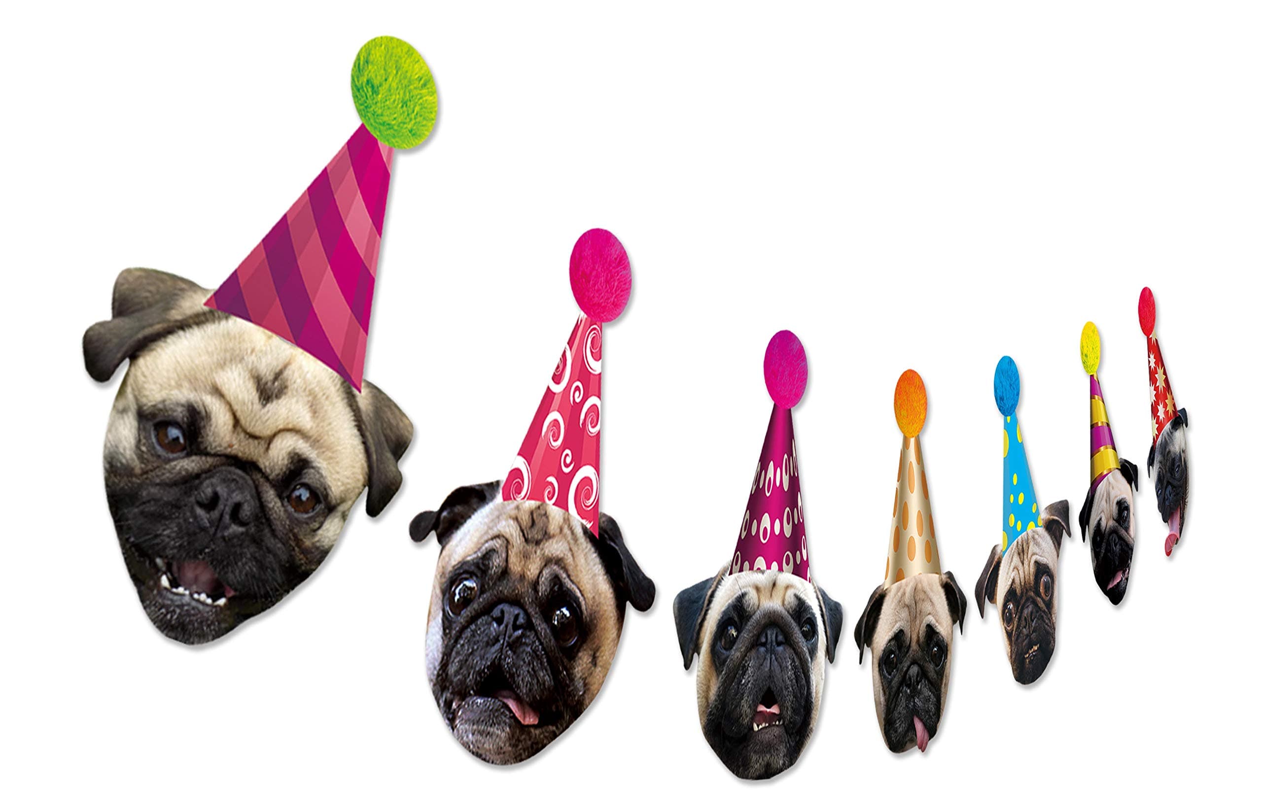 Pug Birthday Banner & Garland - Pug Bday Party Decoration
