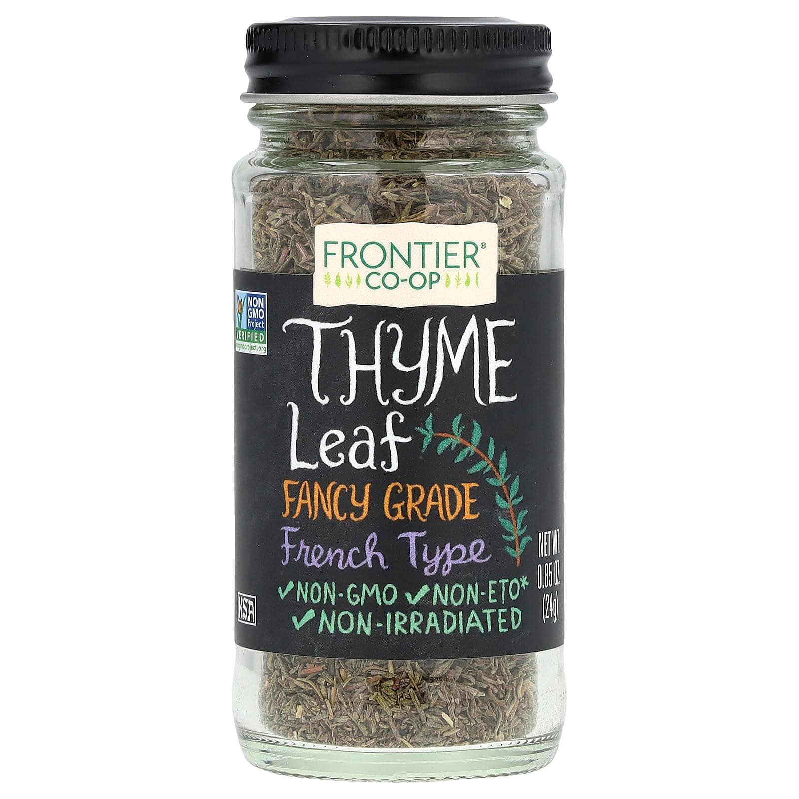 Frontier Thyme Leaf Cut and Sifted, 0.85-Ounce Bottle