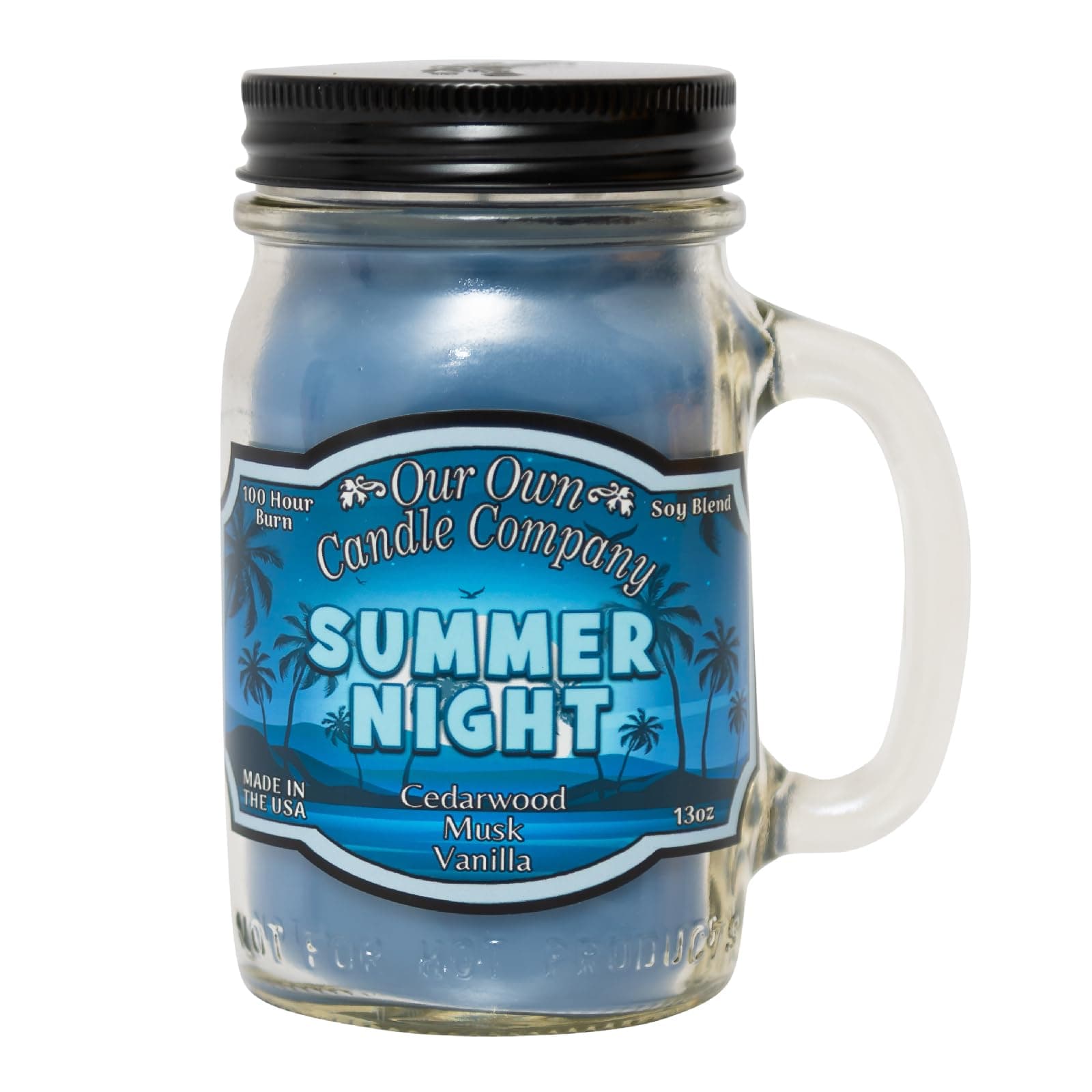 Our Own Candle Company Summer Night Scented 13 Ounce Mason Jar Candle Company