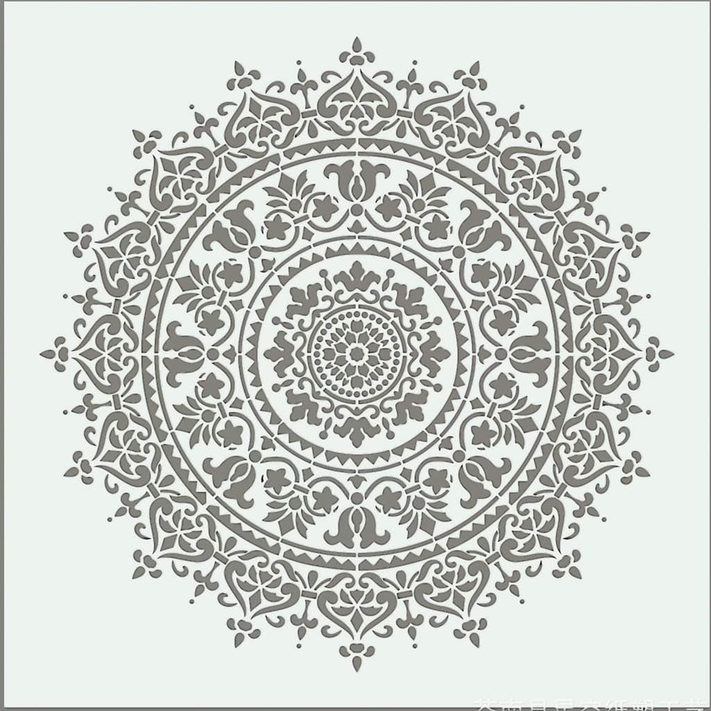 OBUY Stencils(30.48x30.48 cm) Laser Cut Painting Stencil Furniture Floor Wall Tile Fabric Cloth Wood Stencils -Reusable Template