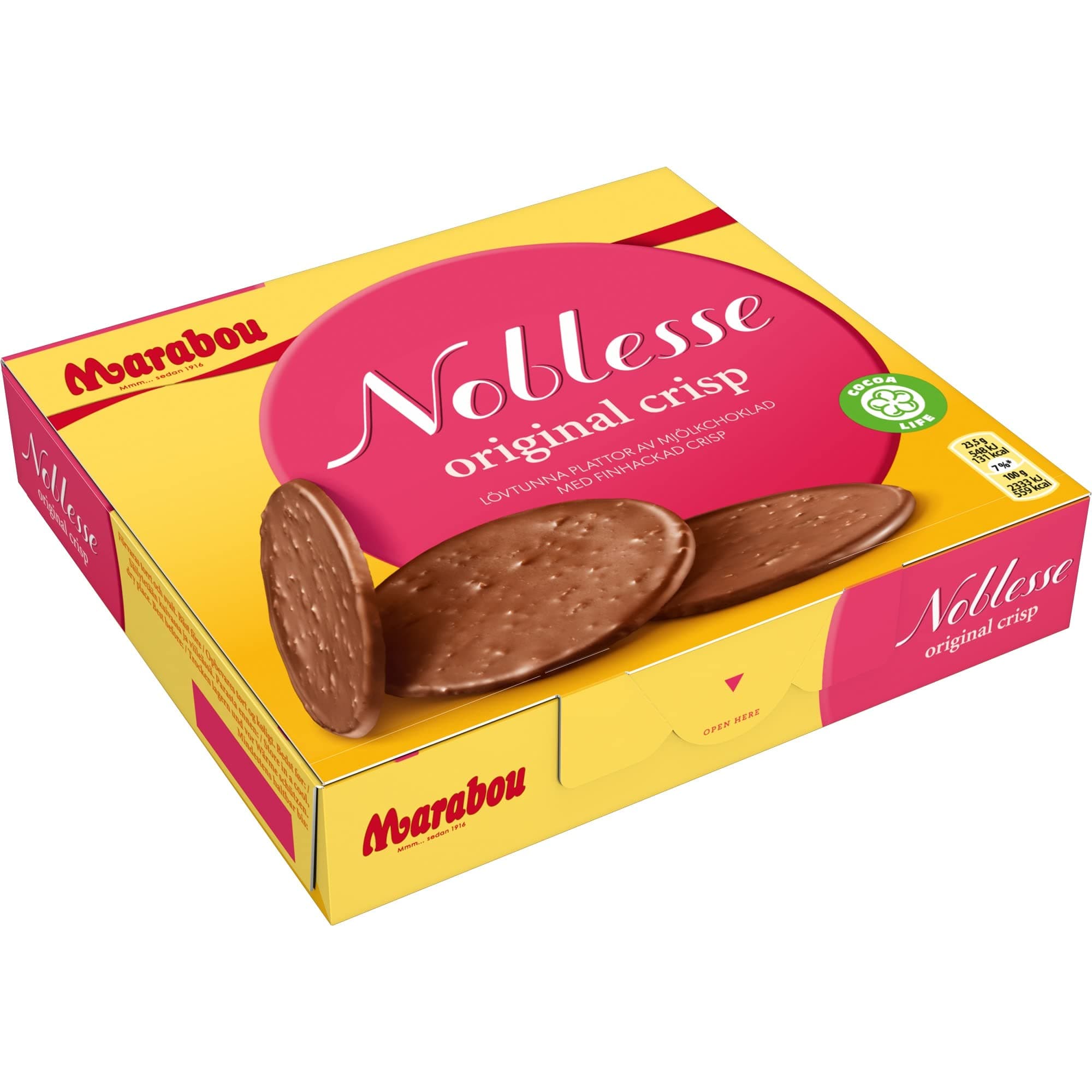 Noblesse Milk Chocolate Thins With Corn Crisp Wafer