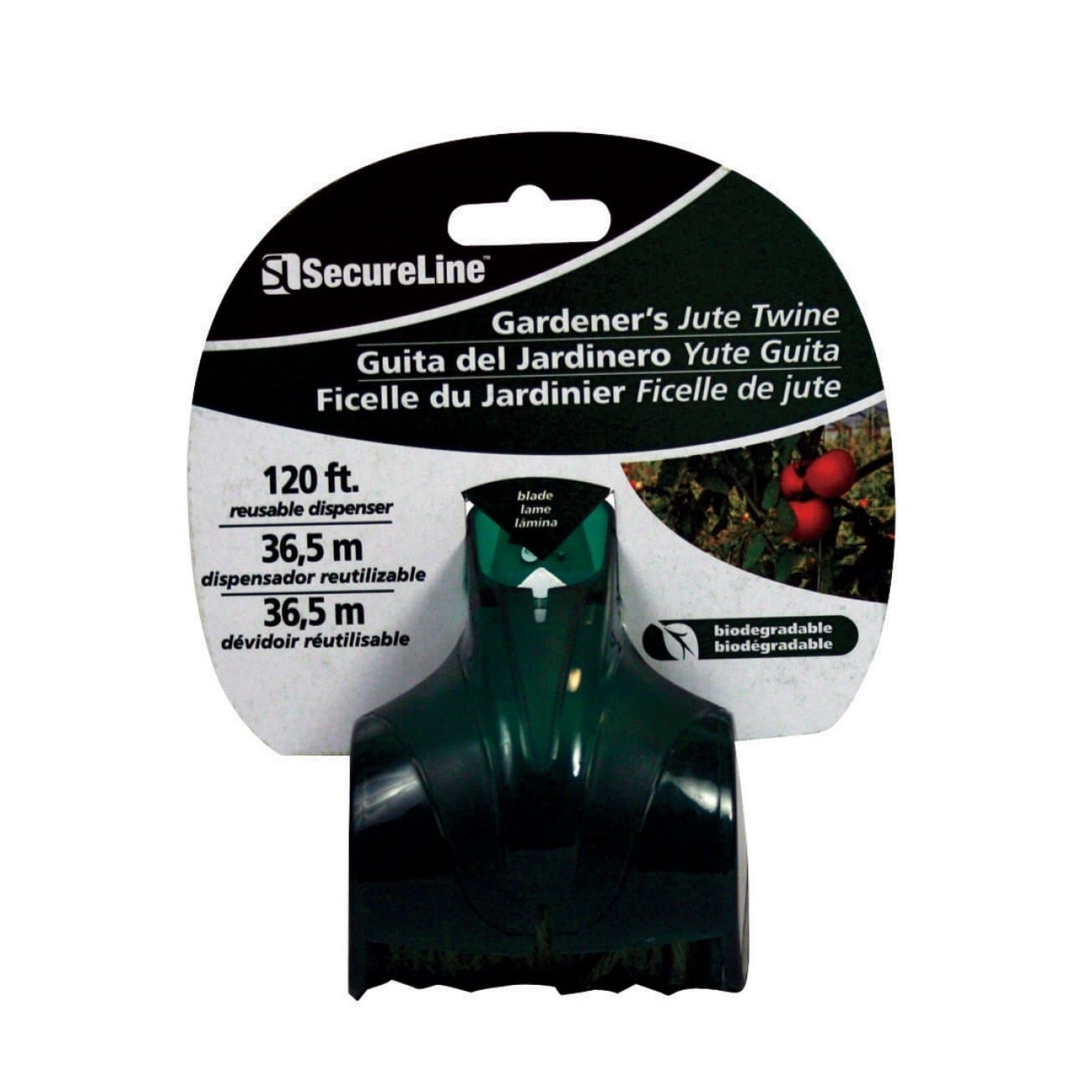 SecureLine TDJ120-6 Gadners Jute Twine Dispenser, 120'