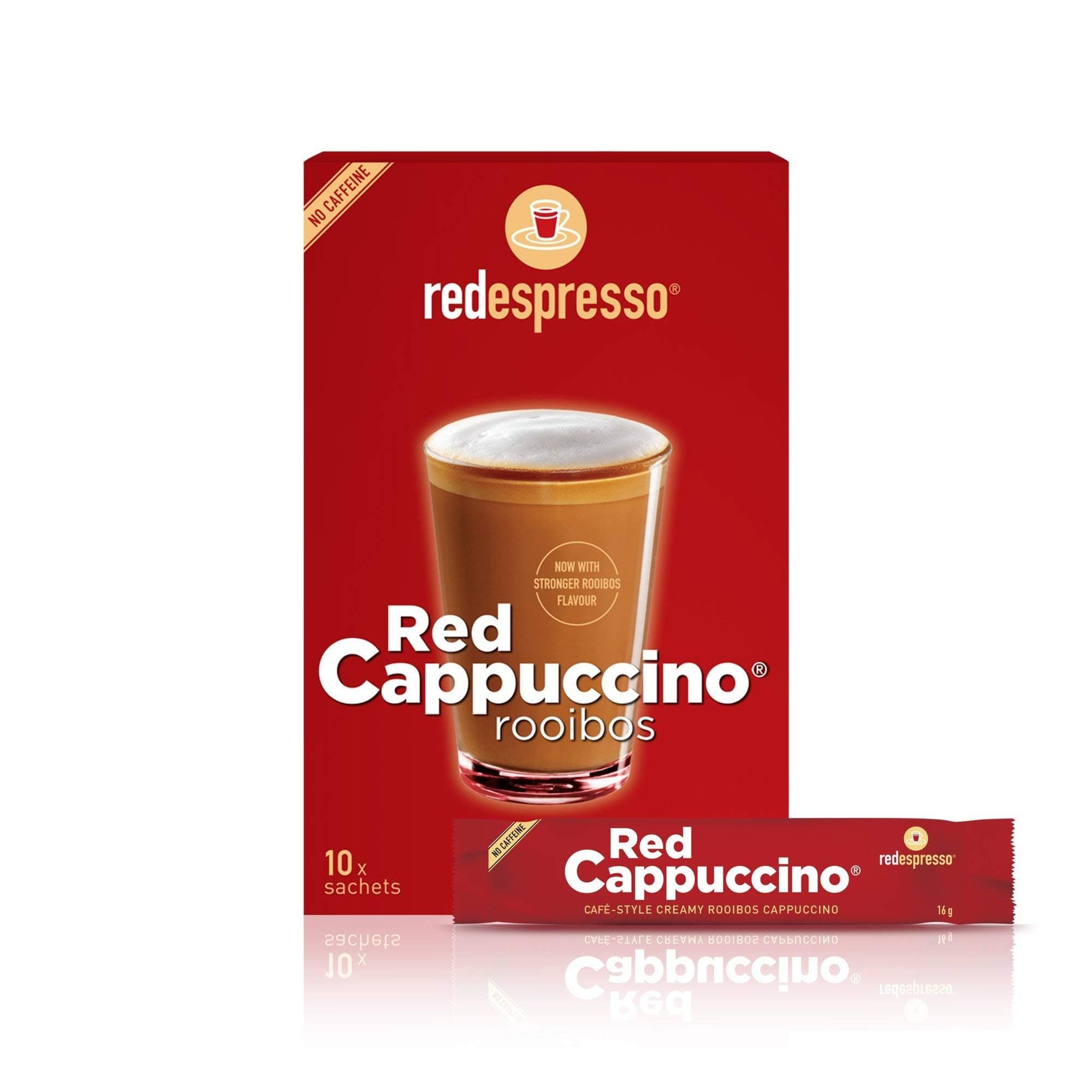 Red Rooibos Tea Cappuccino Mix - Red Espresso - Organic, Non GMO (10 Sachets)