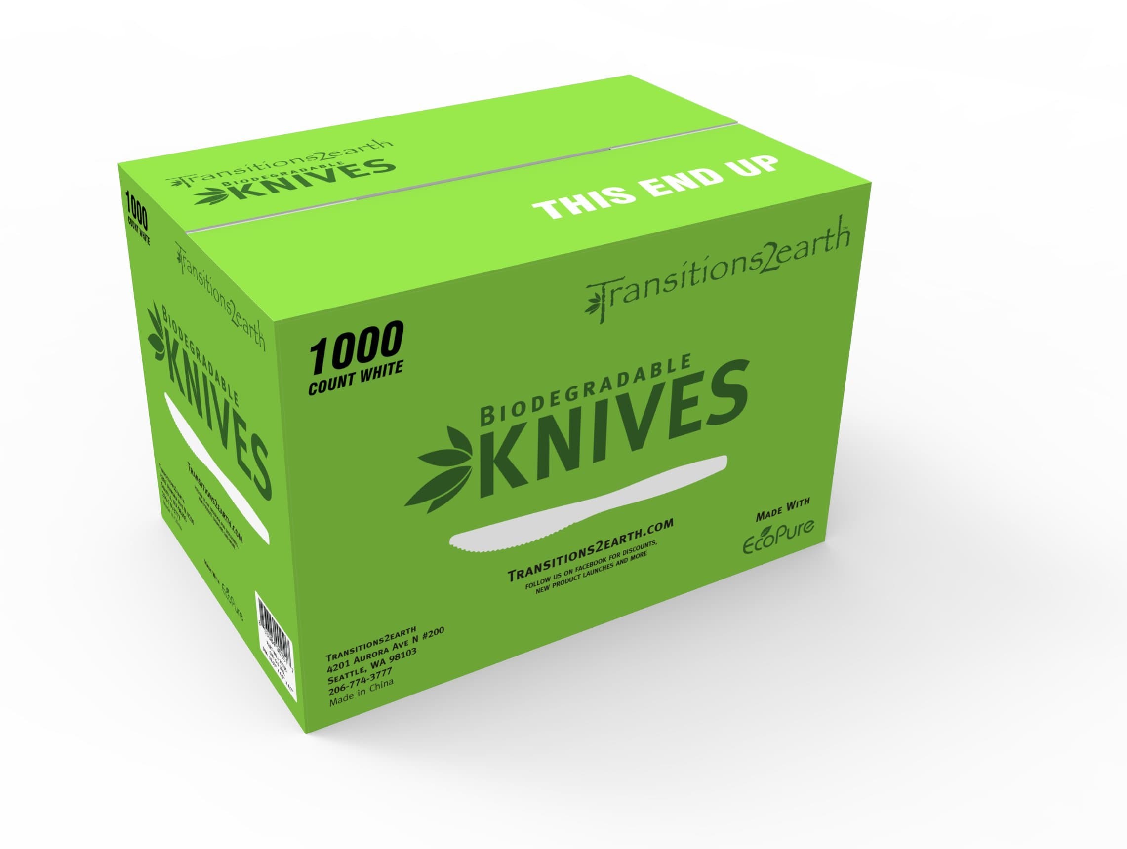 Transitions2earth EcoPure Economy Lightweight Knives - Box of 1000