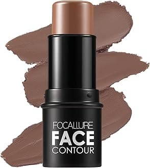 FOCALLURECream Contour Stick, Matte Bronzer Stick, Professional Face Shaping & Contouring Stick Makeup, Easy to Apply with Buildable Coverage, Long Lasting & Sweatproof, CIDER