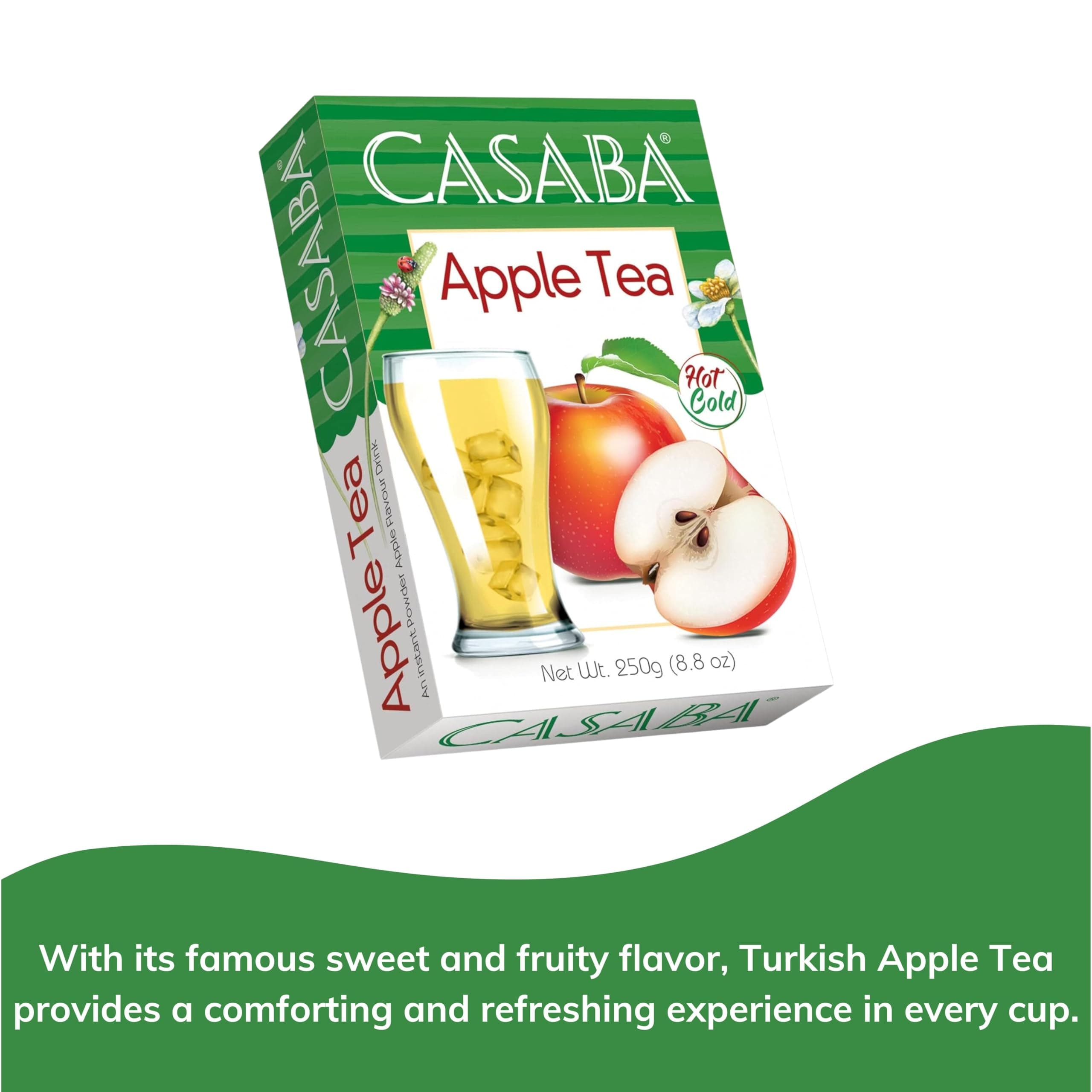 Turkish Apple & Pomegranate Tea Bundle, Pack of 2 x 250g, With Wooden Spoon