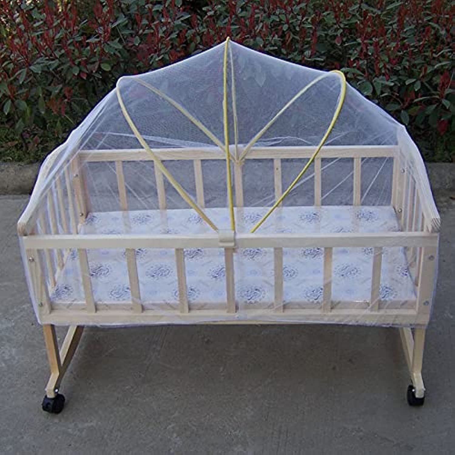 Universal Baby Kids Cradle Mosquito Net Crib Cot Mesh Canopy Infant Toddler Playpens Bed Tent Multil size Optional (For 100x50cm Bed)