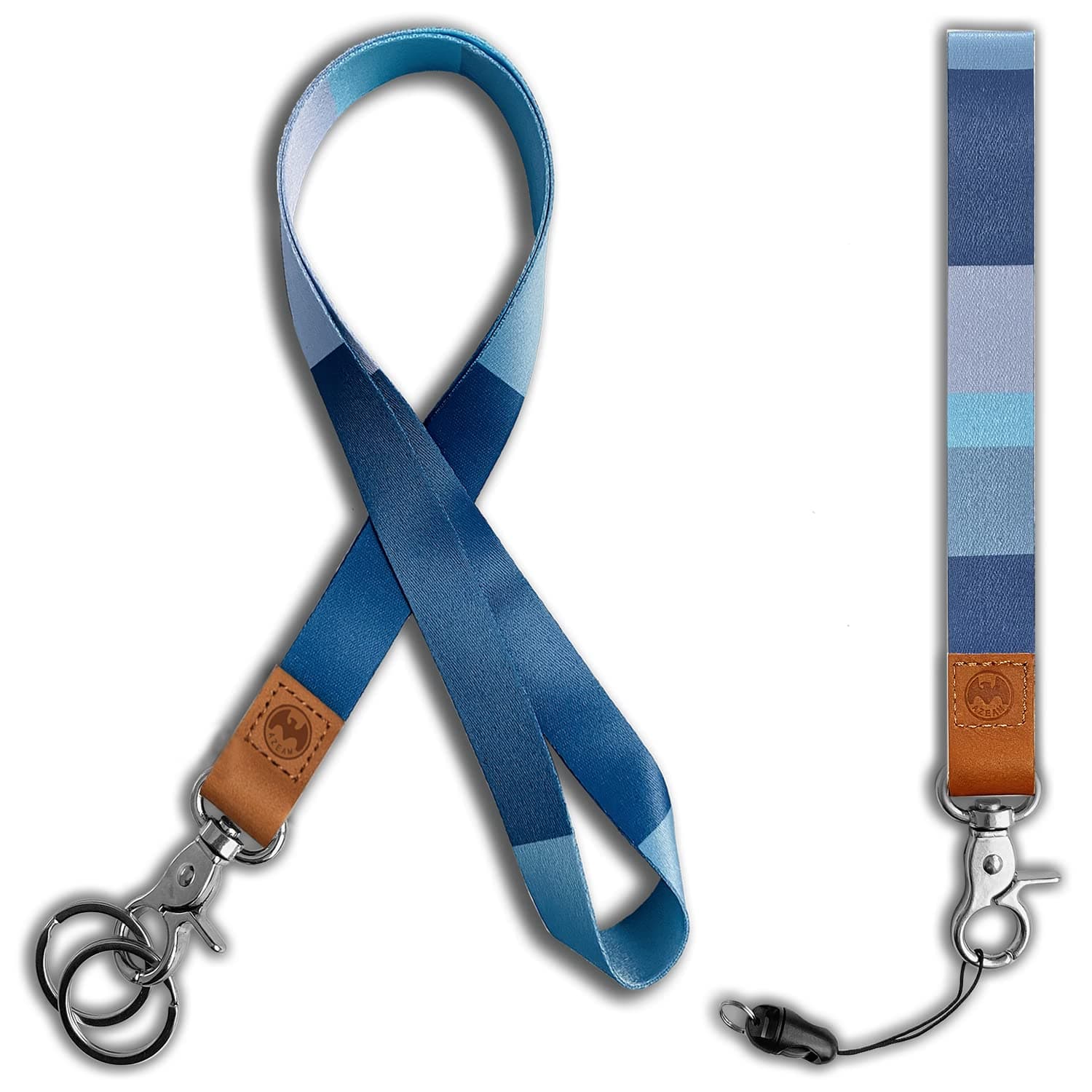 Wrist and Neck Lanyard for ID Badges and Keys Cute for Women Teacher 2 Pack,Men's Cool Neck Lanyards Car Key Chain Holder