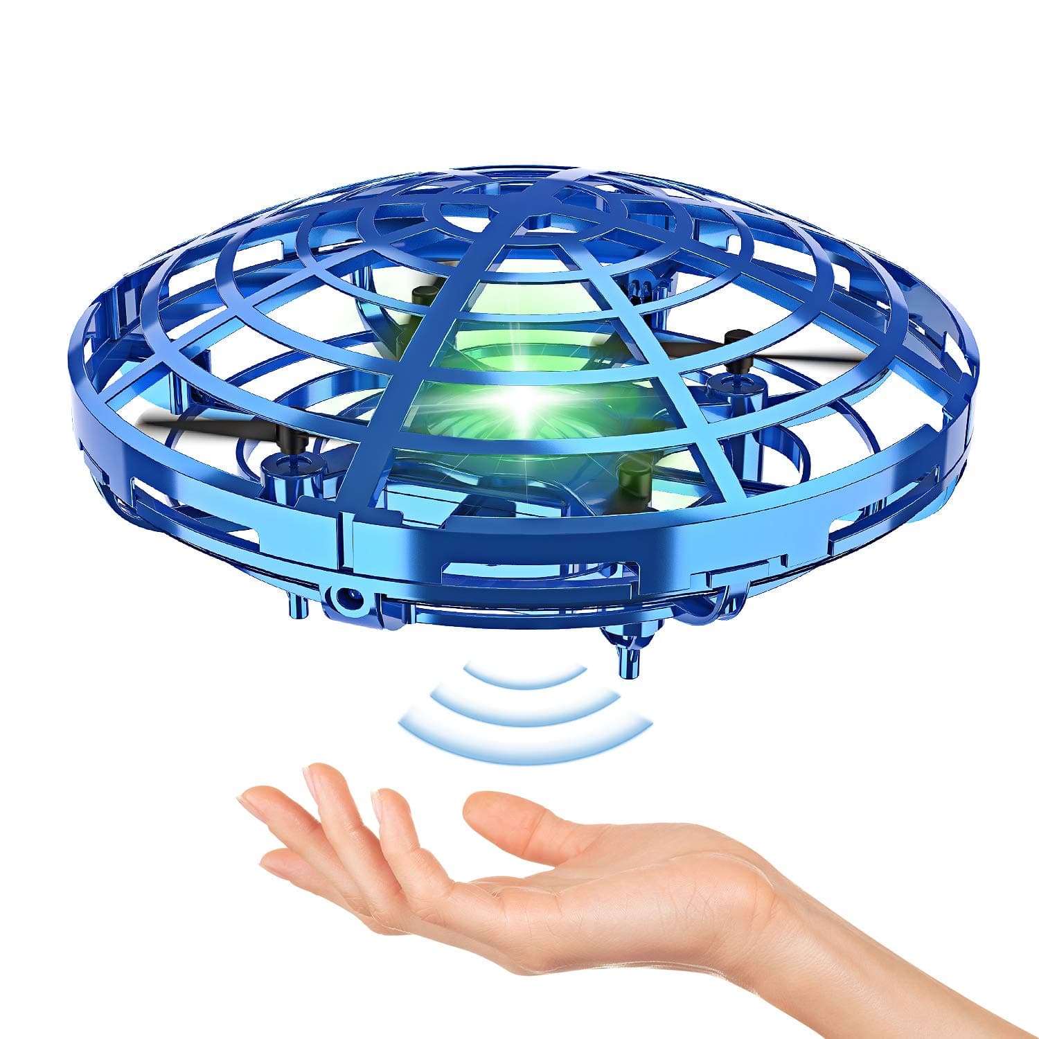 Hand Operated Drones for Kids or Adult - Interactive Infrared Induction Indoor Helicopter Ball with 360° Rotating and Shinning LED Lights,Hand-Controlled Flying Ball Toys for 5 6 7 8 9 10 11 12 Years