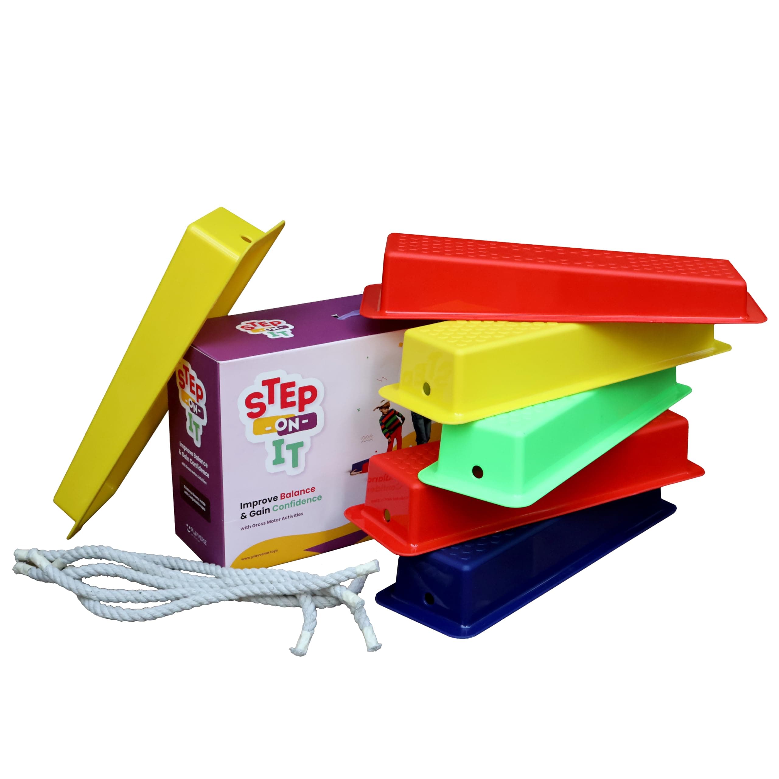 Step-On-It! Balance Beams for Kids, 6 Connectable Logs to Improve Balance, Coordination and Confidence - Ideal Physical Play Toy for Children 18+ Months, Occupational Therapy Toy for Kids