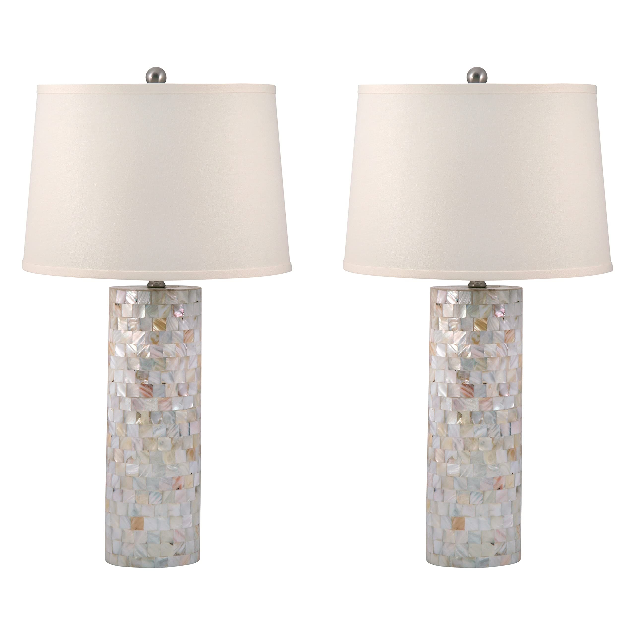 Elk Home 812/S2 Mother of Pearl 28'' High 2-Light Table Lamp - Set of 2 Natural