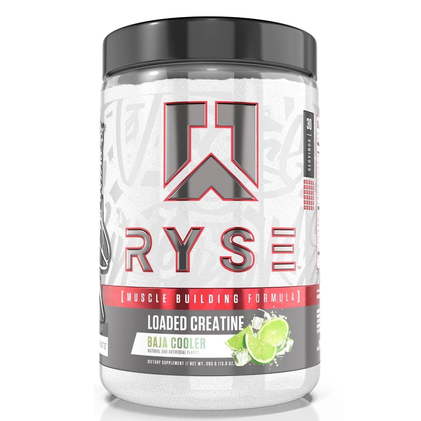 RYSE Loaded Creatine for Men & Women - Baja Cooler - Muscle Building Formula with 3 Forms of Electrolytes, Betaine Anhydrous and Peak ATP - Strength, Power & Endurance Support - 30 Servings