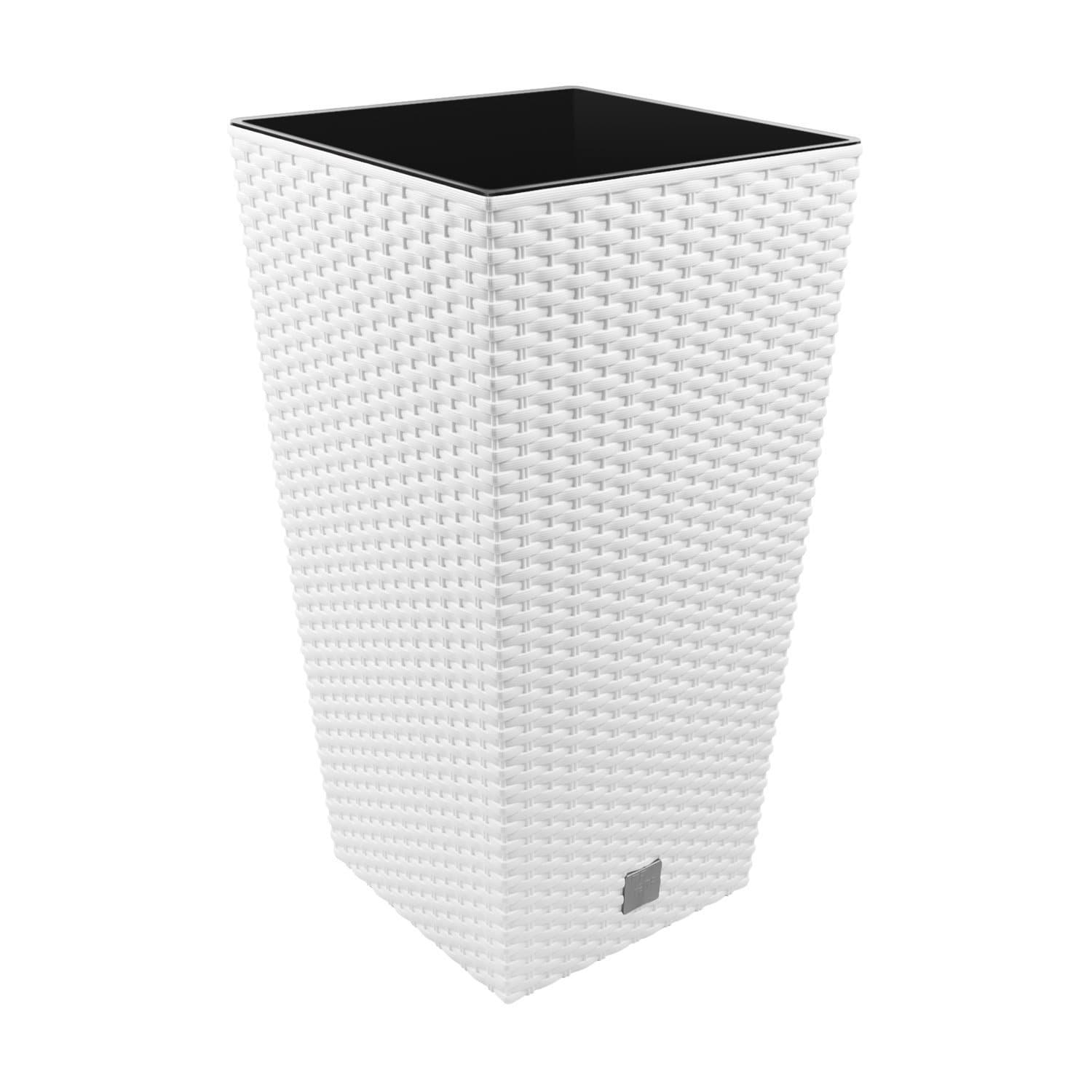 Rato Square Prosper Plast DRTS325-S449 32.5 x 32.5 x 61 cm Flowerpot - White (6-Piece)