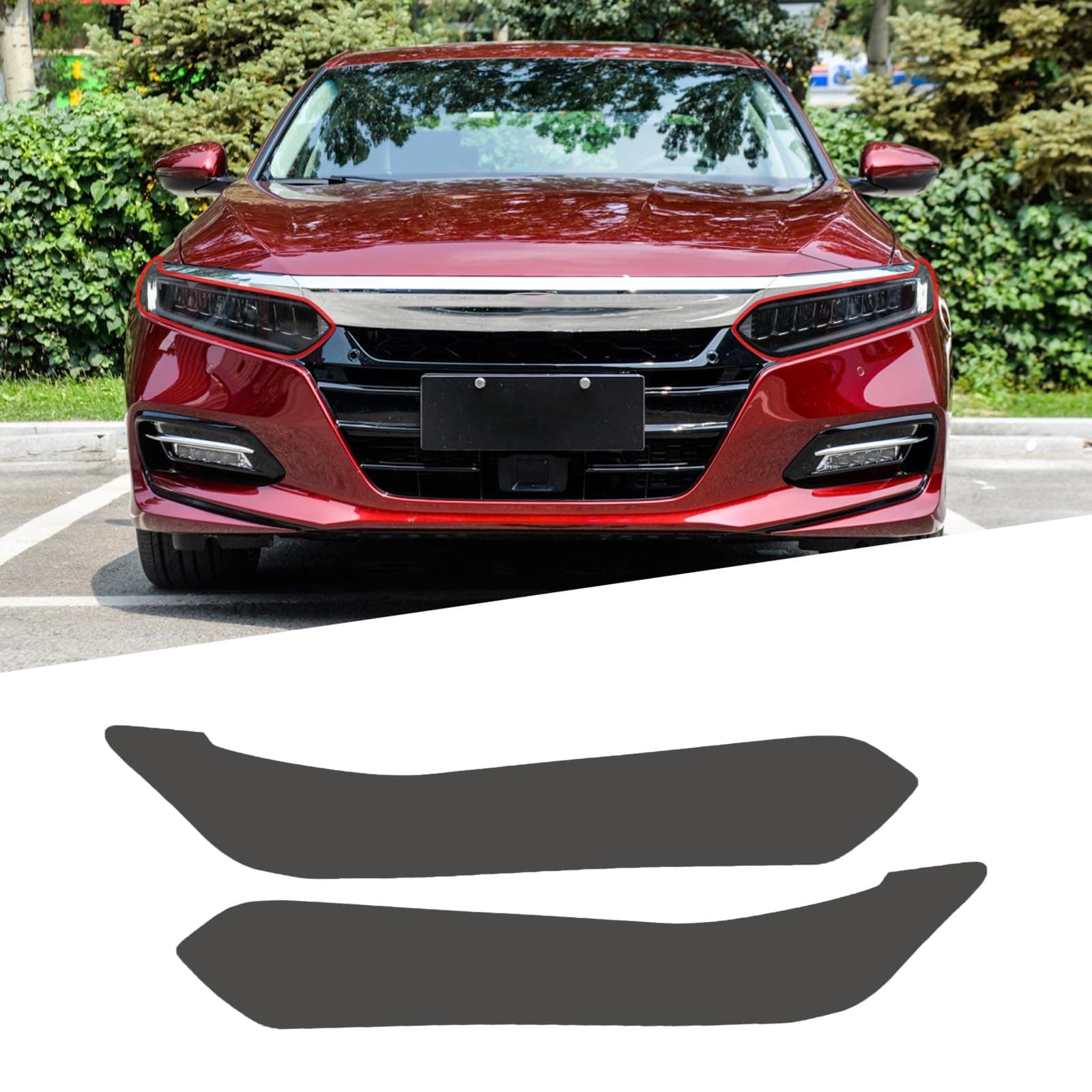 Compatible with Accord 2018-2022,20% Dark Smoke Headlight Vinyl Tint Film Pre-Cut Overlay Wrap Cover for Honda,Exterior Accessories