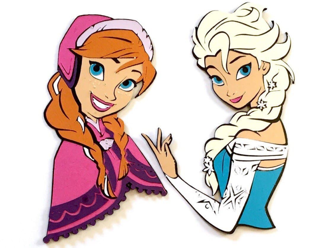 4" Frozen Die Cuts Anna and Elsa/Paper Anna Die Cut Elsa Die Cut Snow Die Cut Winter Die Disney Die Cut Disney Die Cut Princess Die Cut