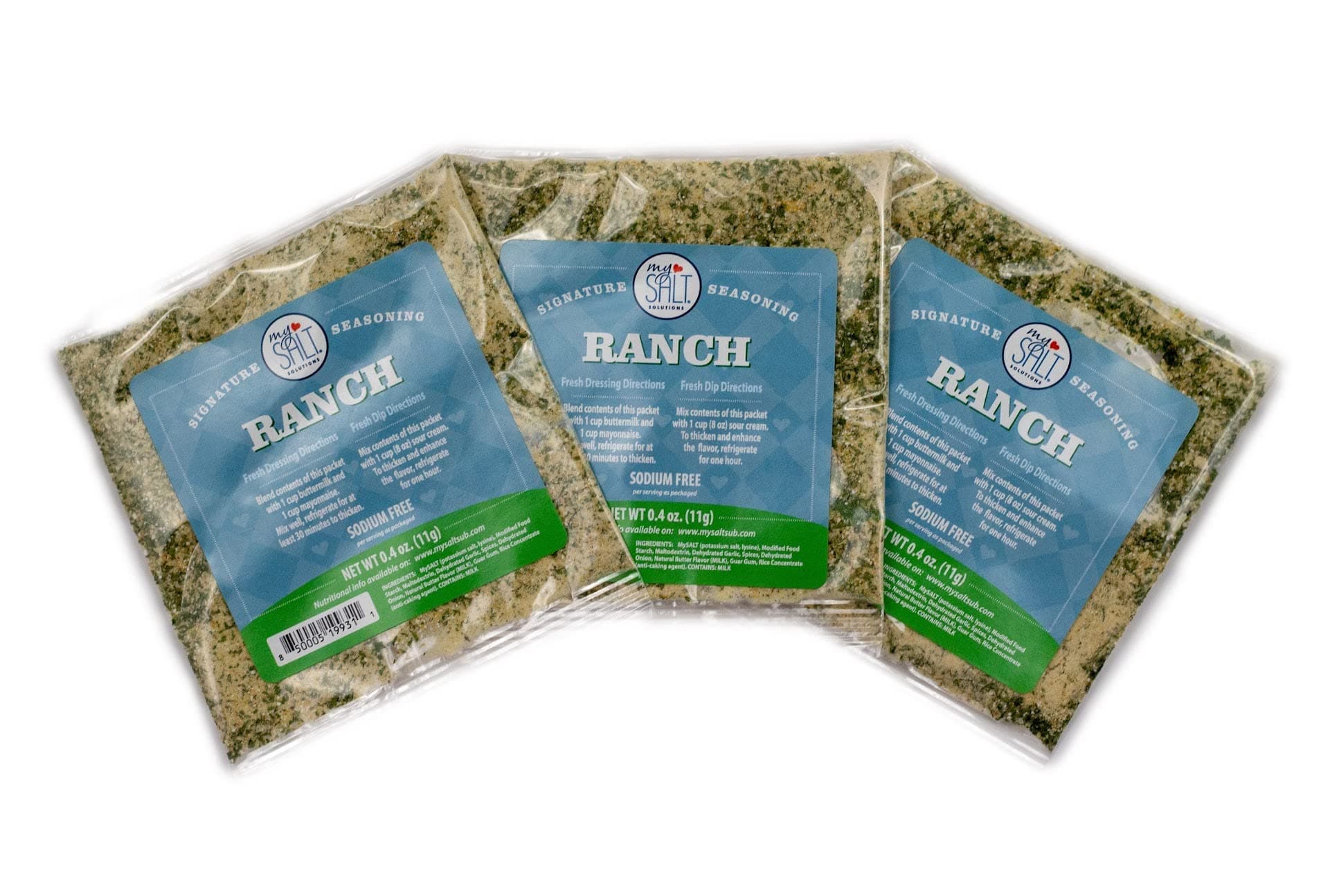 Ranch Restaurant Style Salad Dressing & Seasoning Mix, Sodium Free, 3 Pack