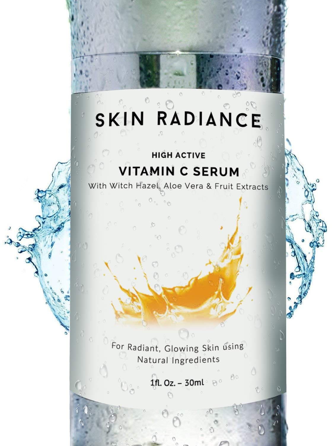 High Active Vitamin C Serum For Face with Hyaluronic Acid Serum by Skin Radiance® 30ml - Face Lift in a Bottle!! Plumps, Smoothes lines, Hydrates and Rejuvenates - Full Money Back Guarantee!!