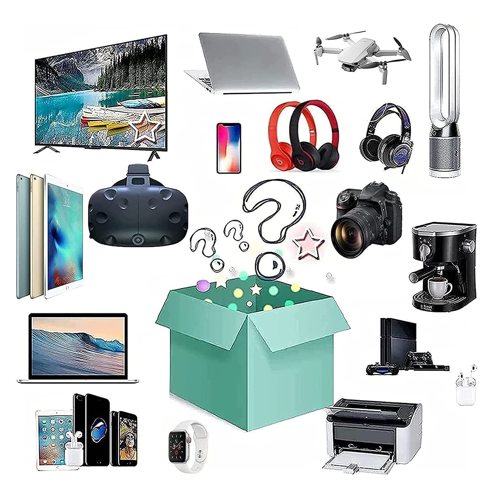 WAGLOS 1 Box of Surplus Stock parcels Electronics Household appliances Special Stock,F6,Black