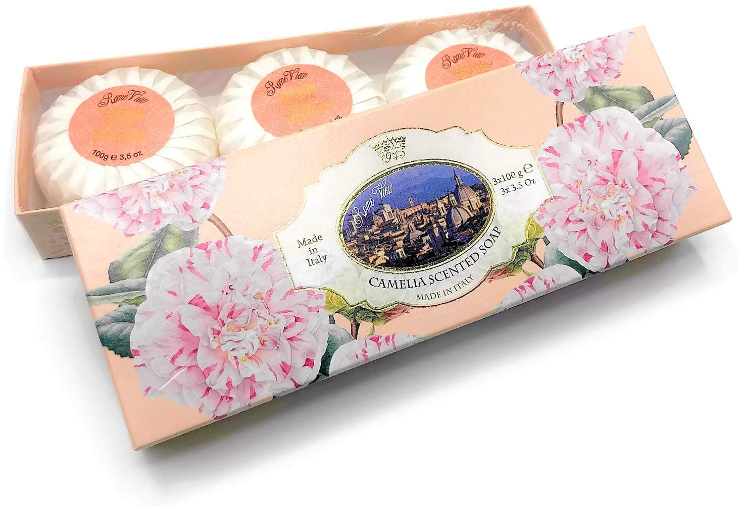 Saponificio Varesino Scenes of Italy Boxed Fine Italian Soaps (Camelia Rome View)