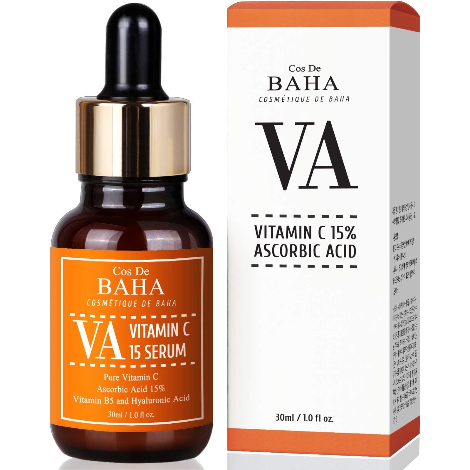 Vitamin C (Ascorbic Acid) Face Serum with Aloe Vera, Hyaluronic Acid - Advanced Skincare Formula