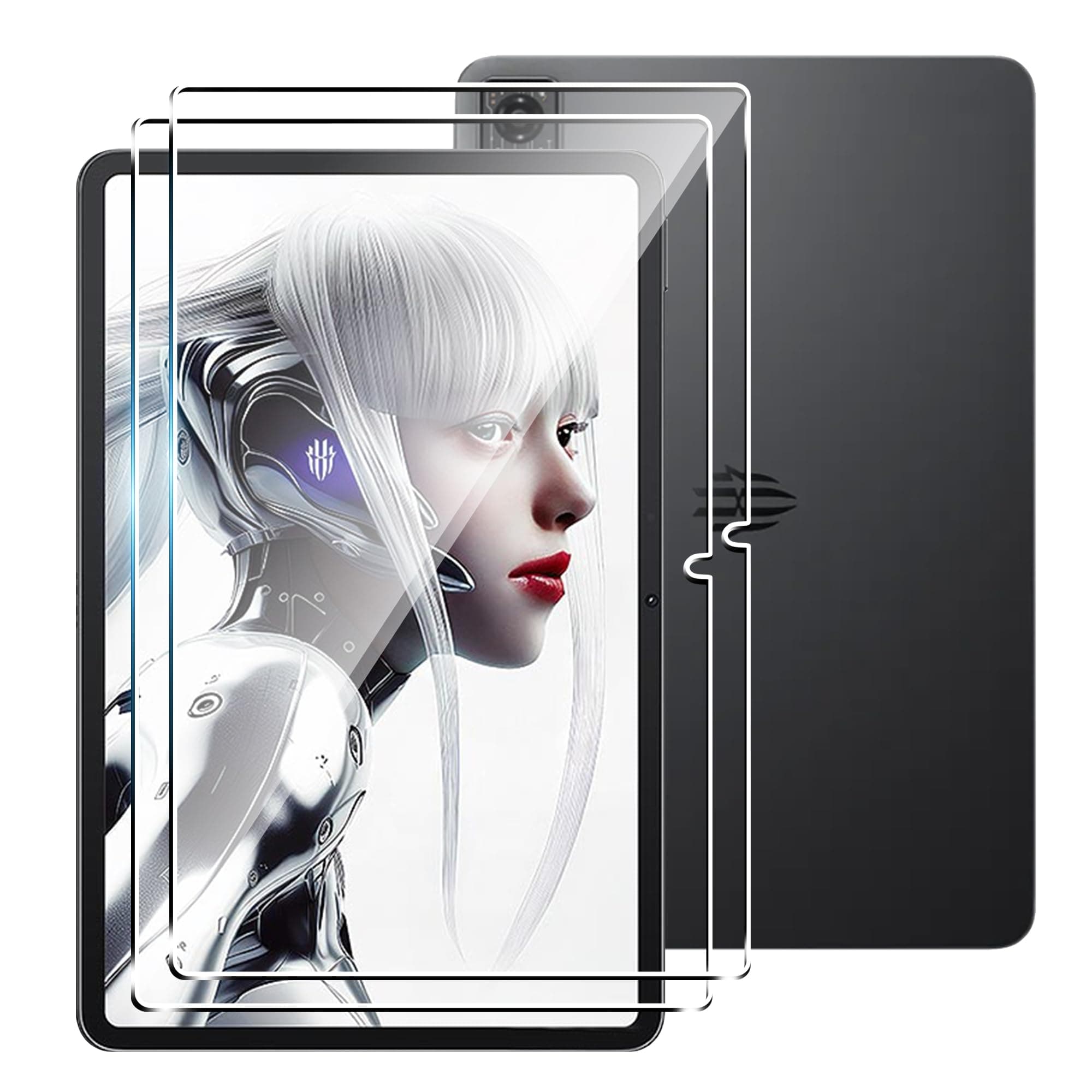 Fhyeugfy [2 Pack Screen Protector Designed for Nubia Red Magic Nova 10.9 inch,Tempered Glass Film,HD Clear,Anti-Scratch,Bubble Free