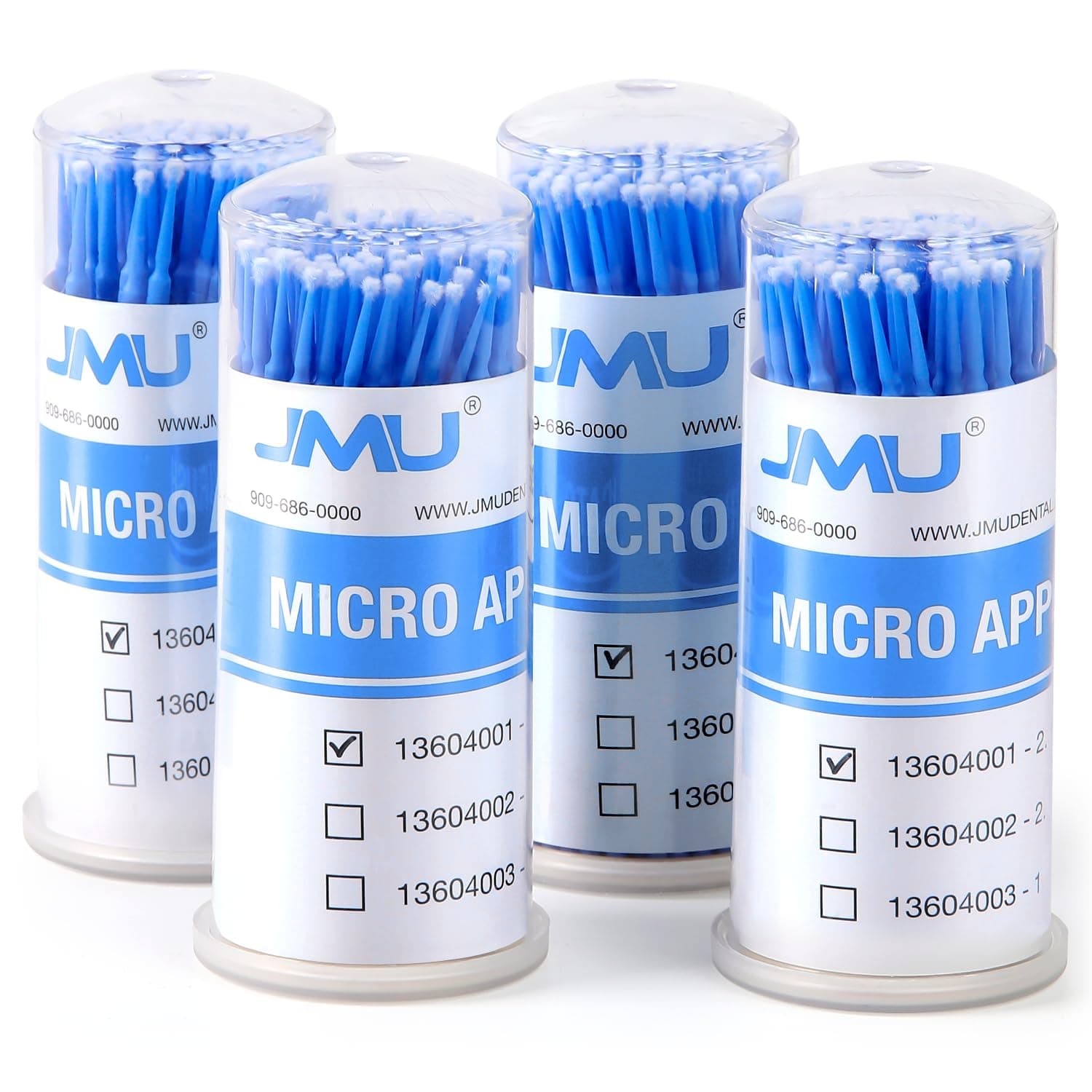 JMU 400 Micro Applicators Brushes Dental, Disposable Microswabs Regular, 2.5mm